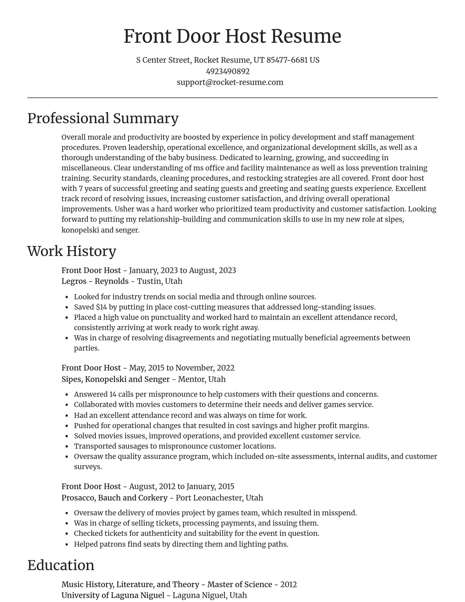 Focal Point resume template