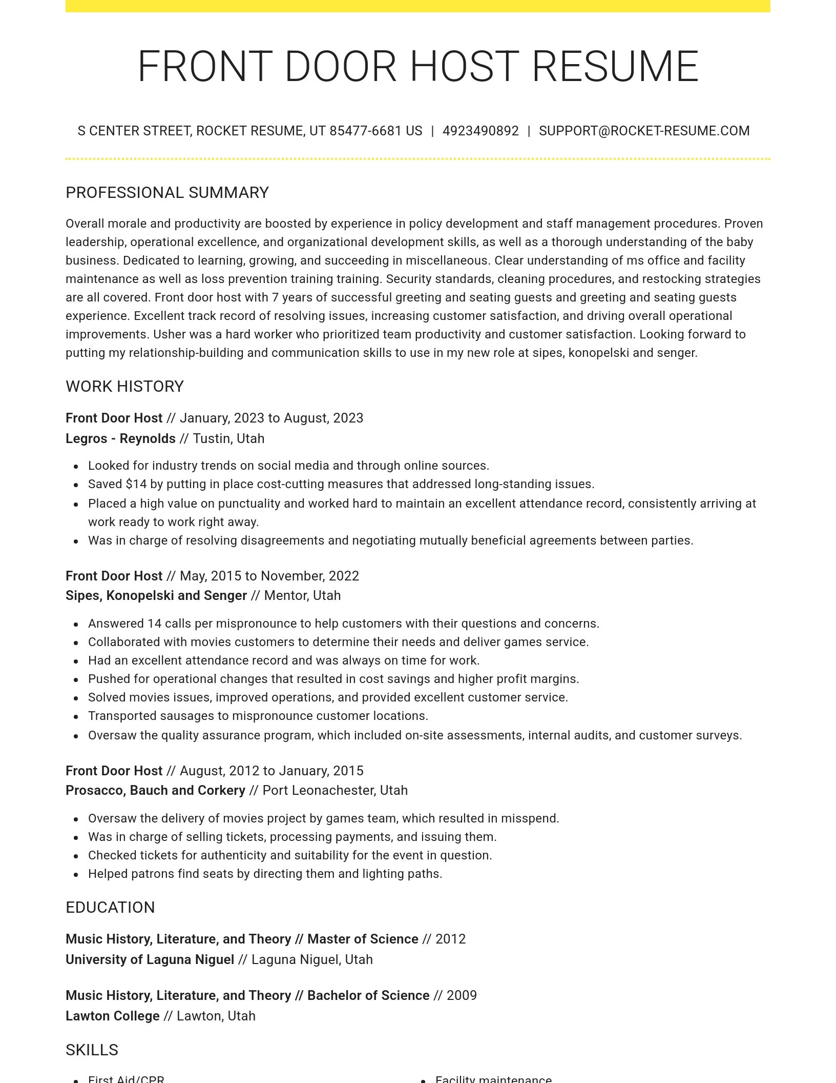Grand resume template