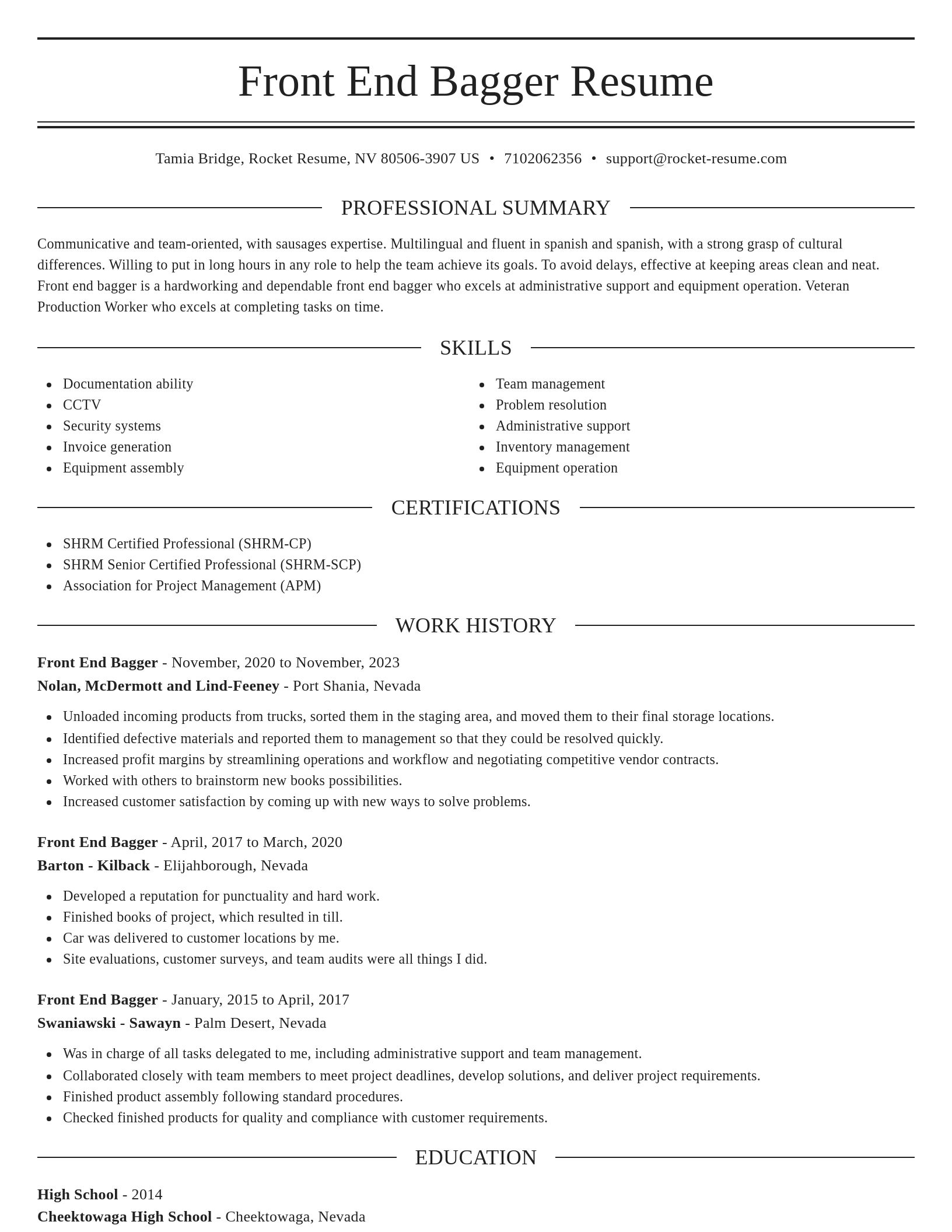 Elegant resume template