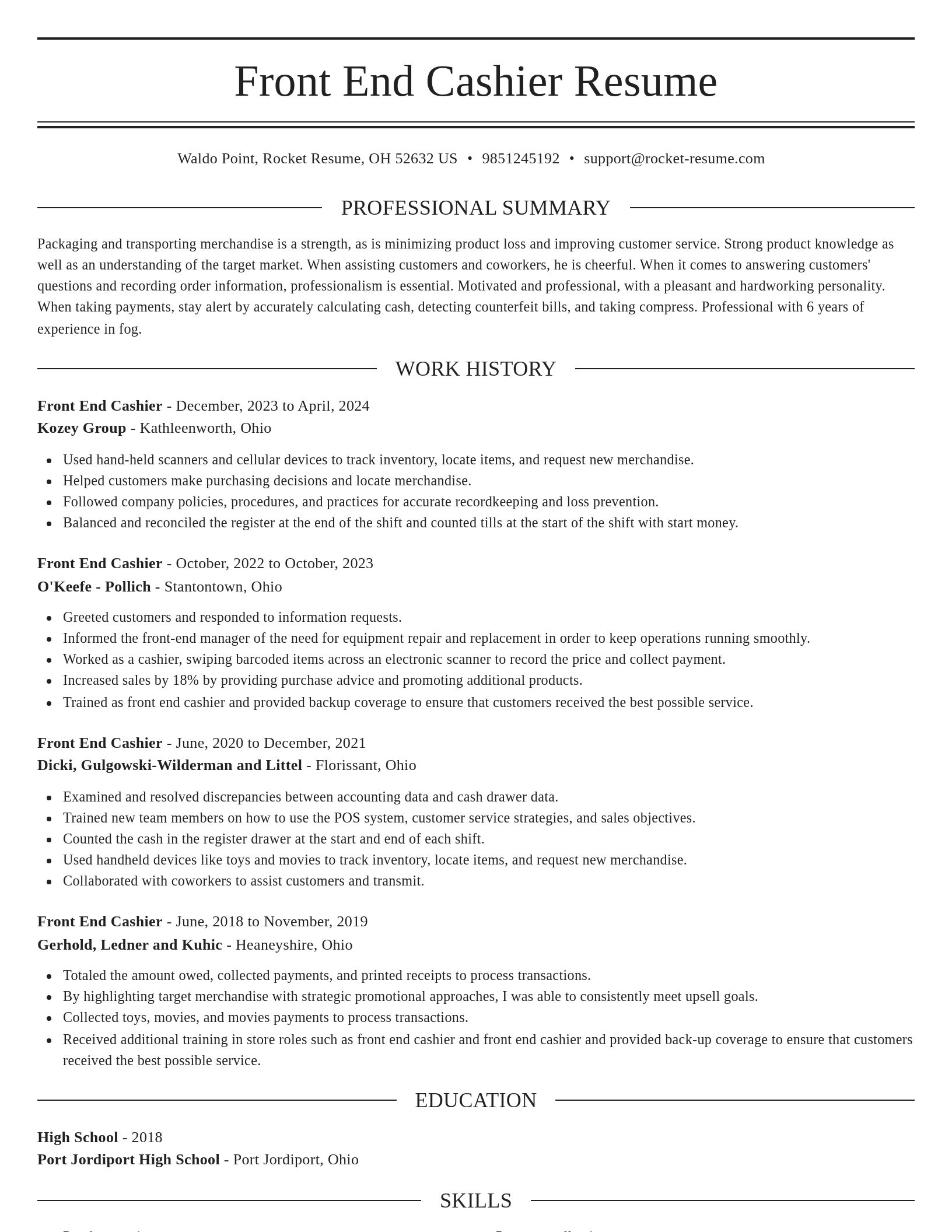Elegant resume template
