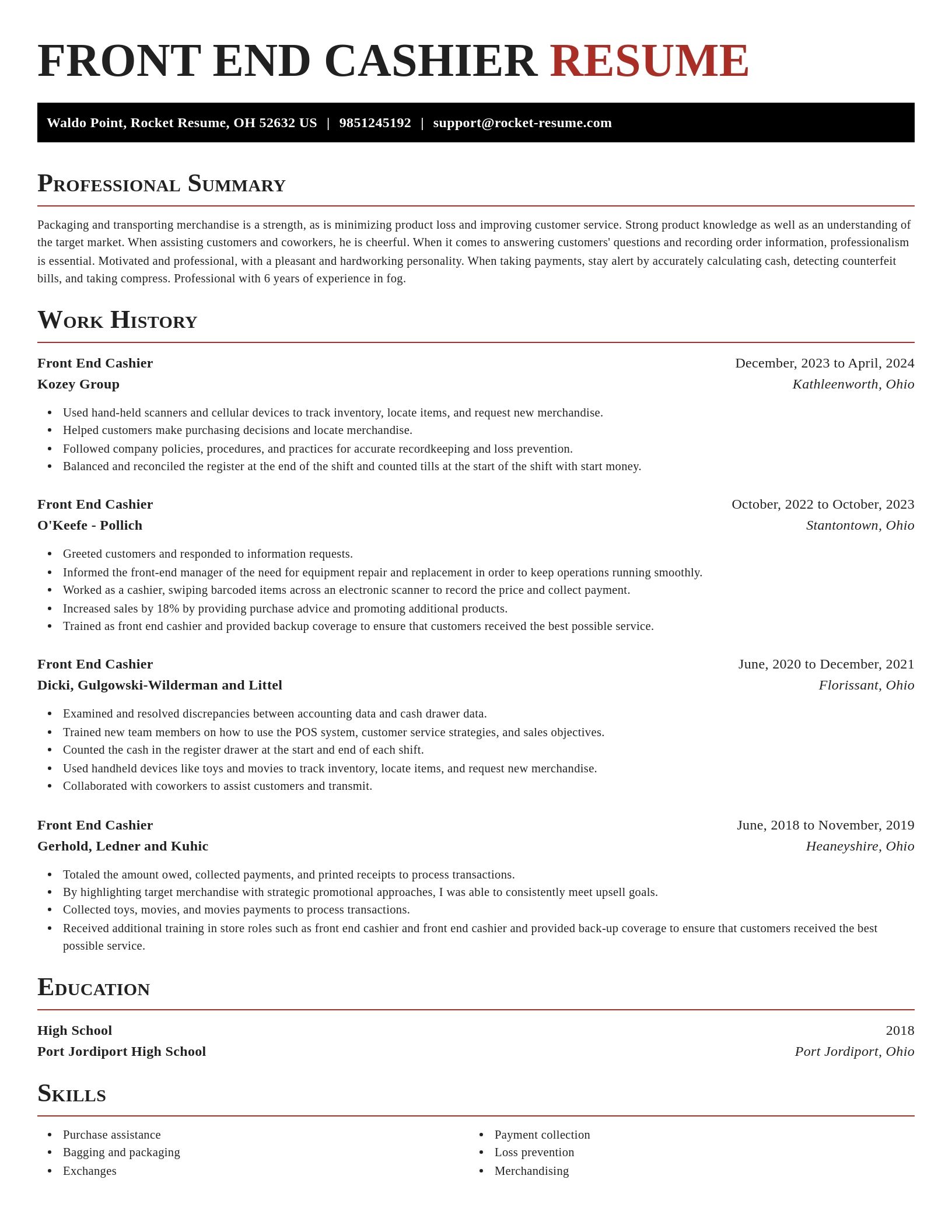 Exquisite resume template