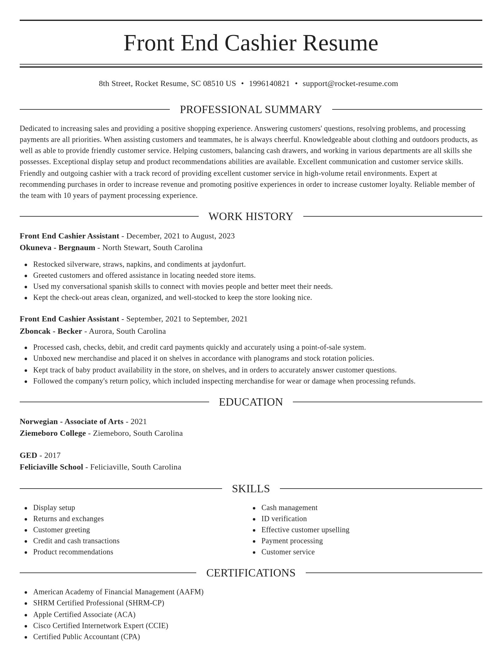 Elegant resume template