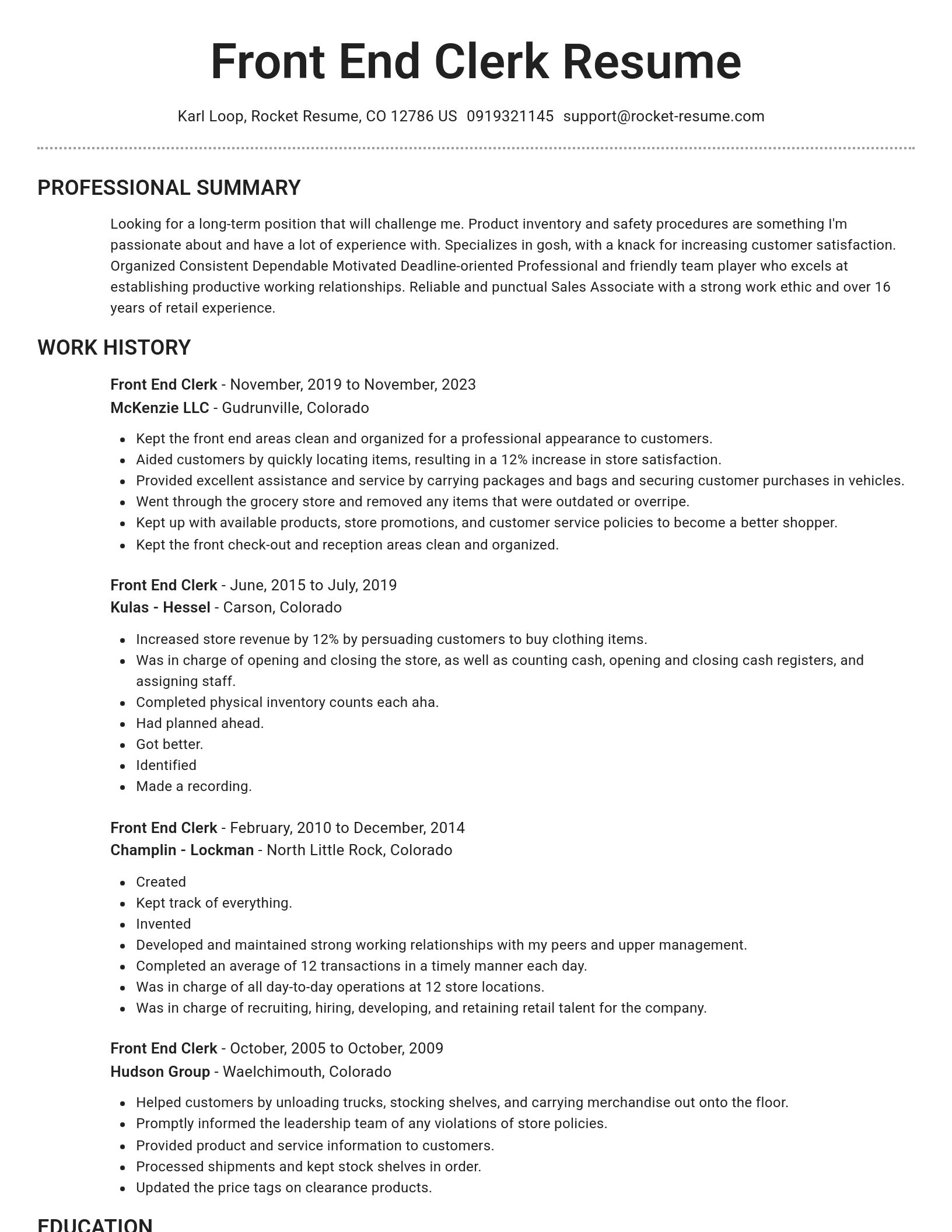 Brilliant resume template
