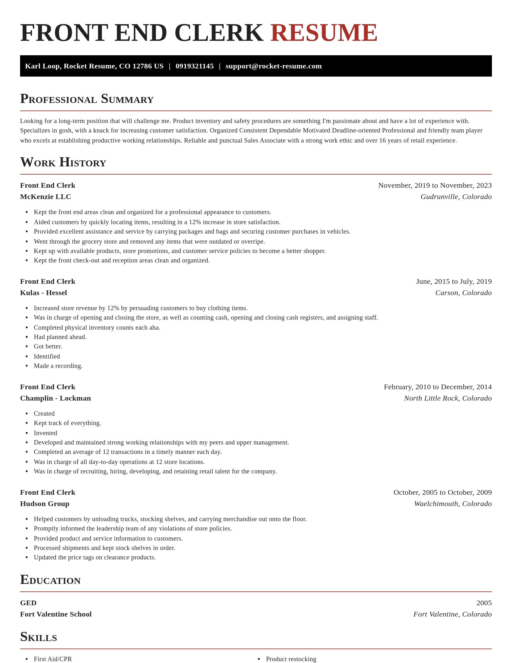 Exquisite resume template