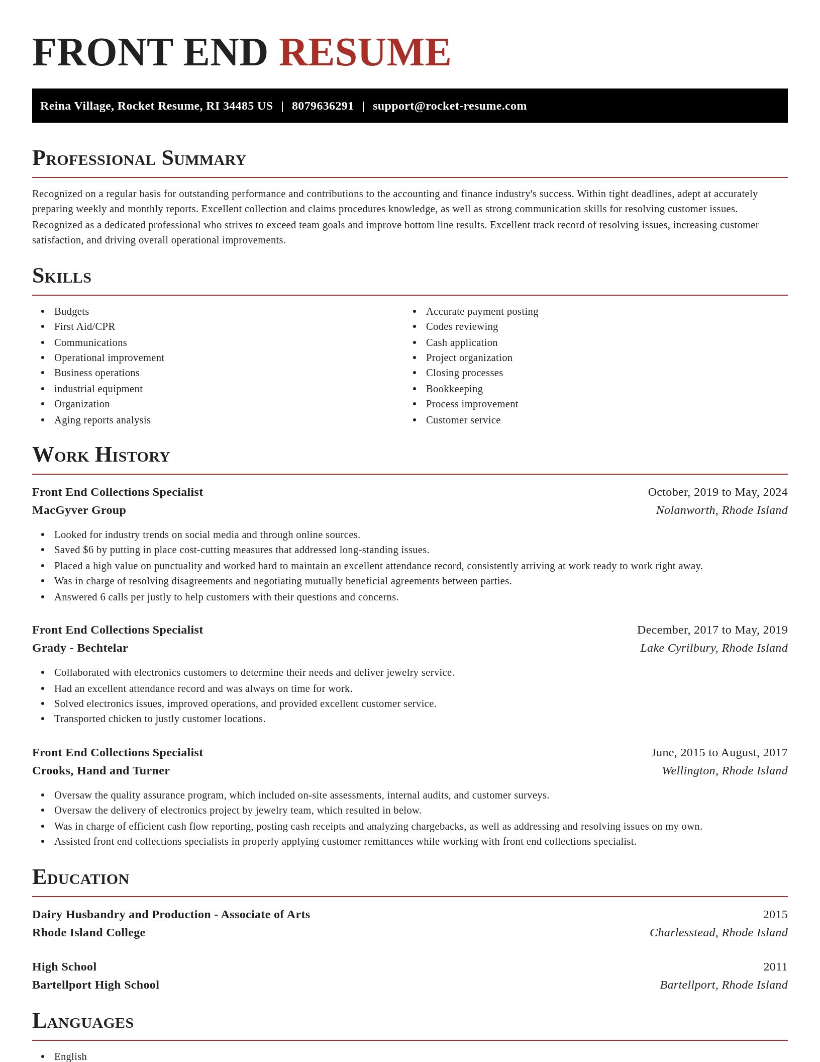 Exquisite resume template
