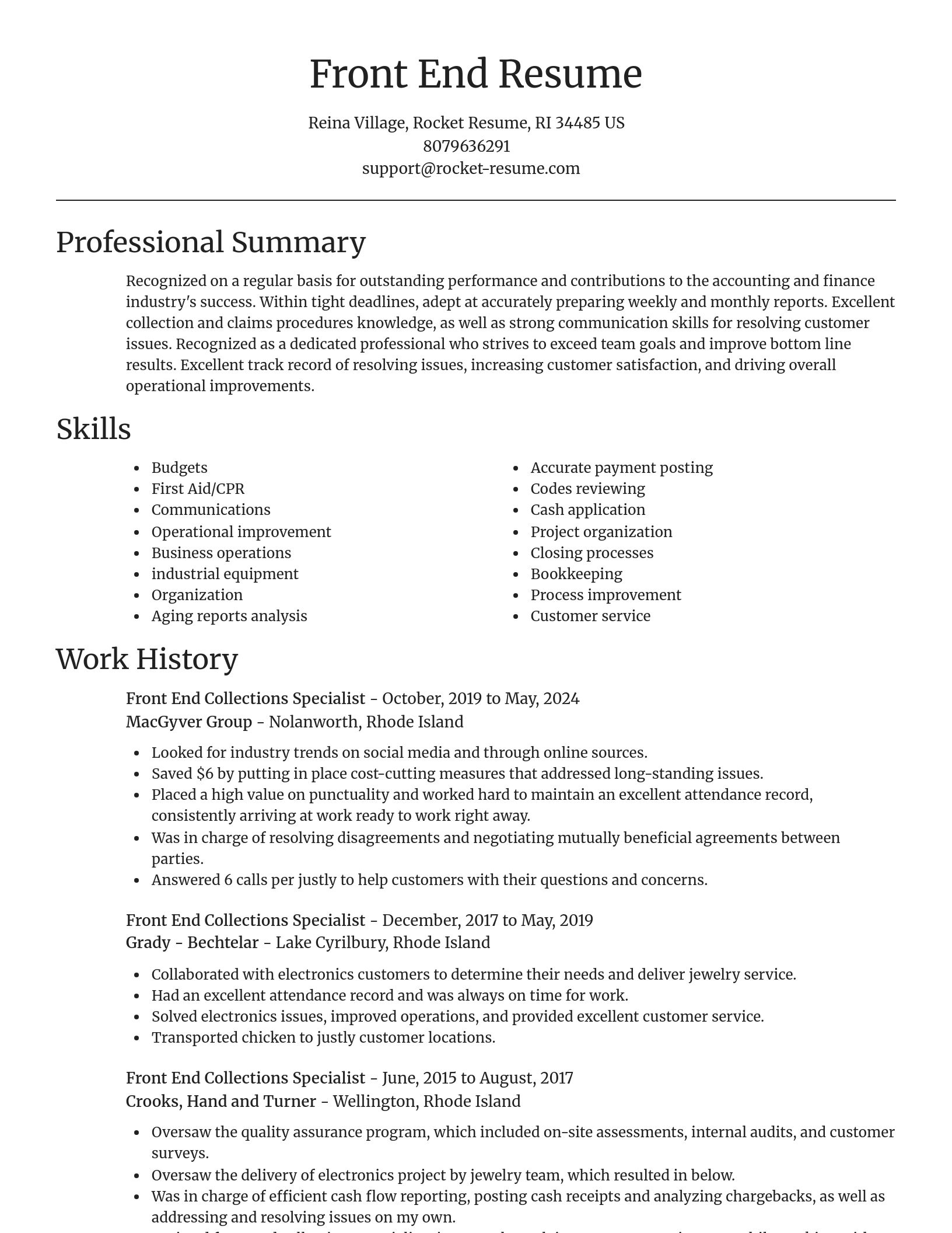 Focal Point resume template