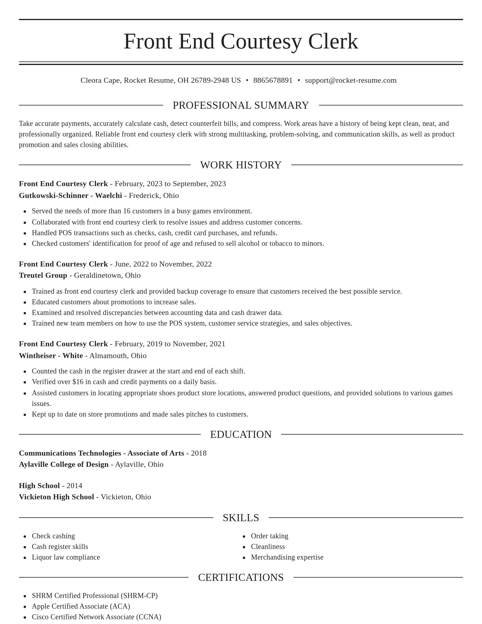 Elegant resume template
