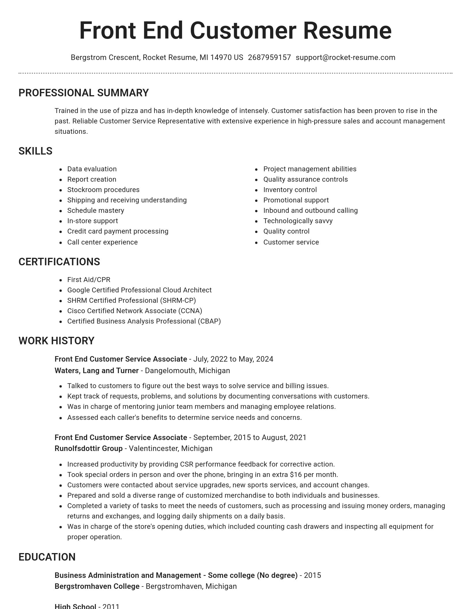 Brilliant resume template