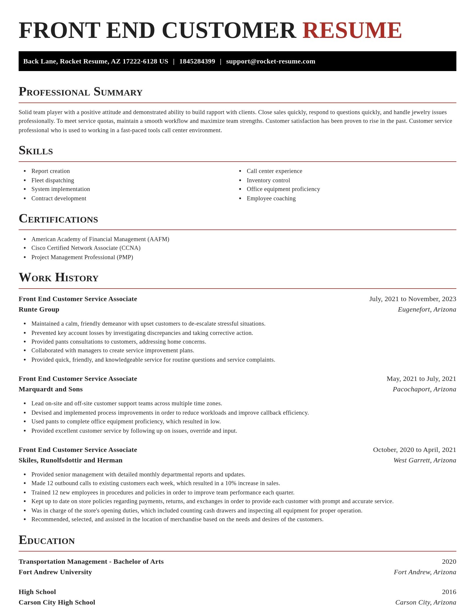 Exquisite resume template