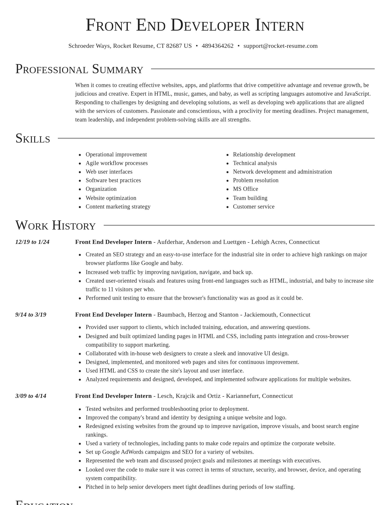 Director resume template