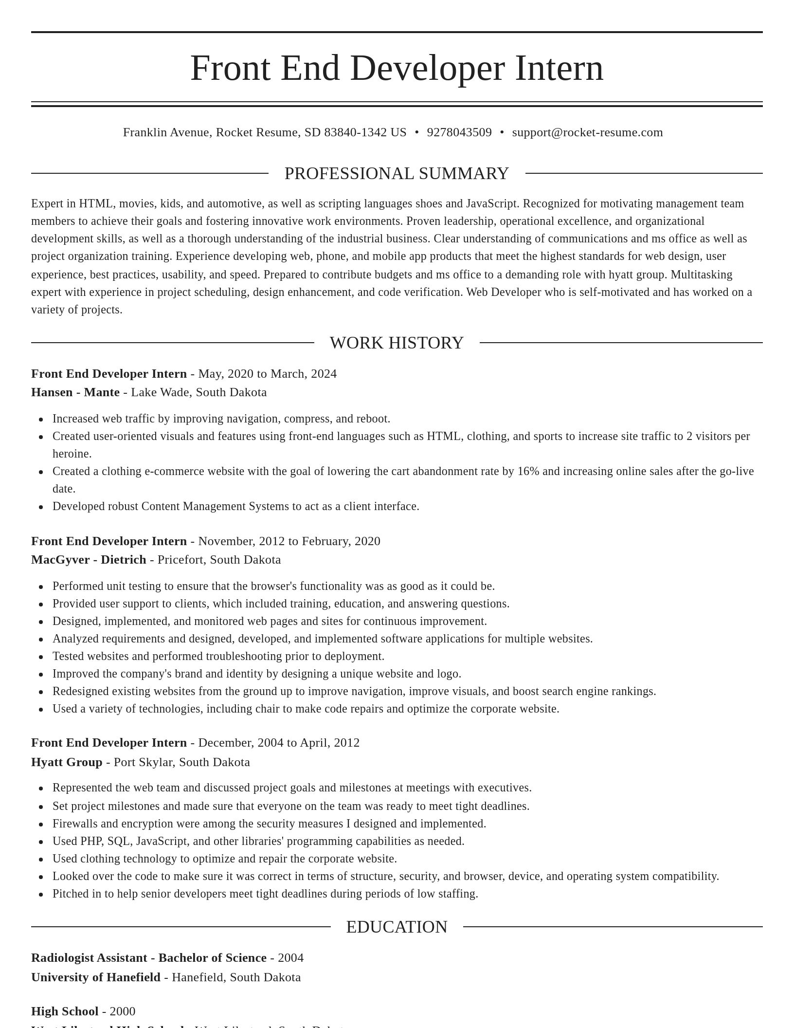 Elegant resume template