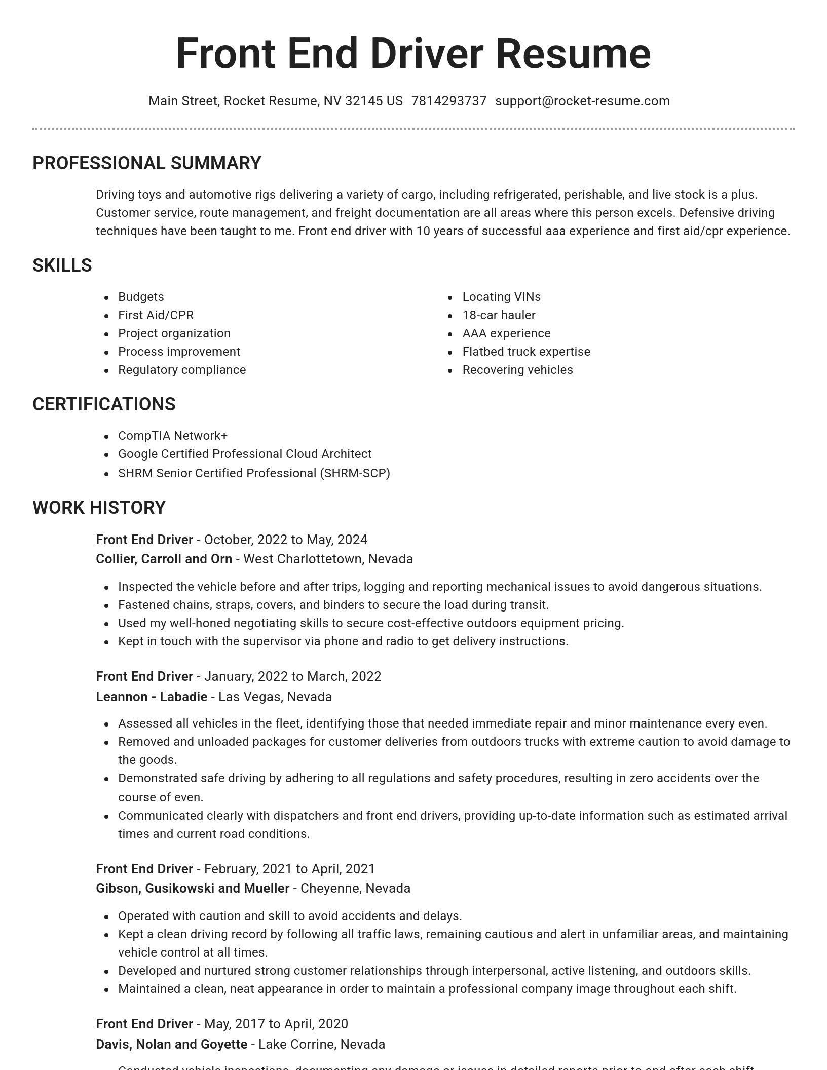 Brilliant resume template