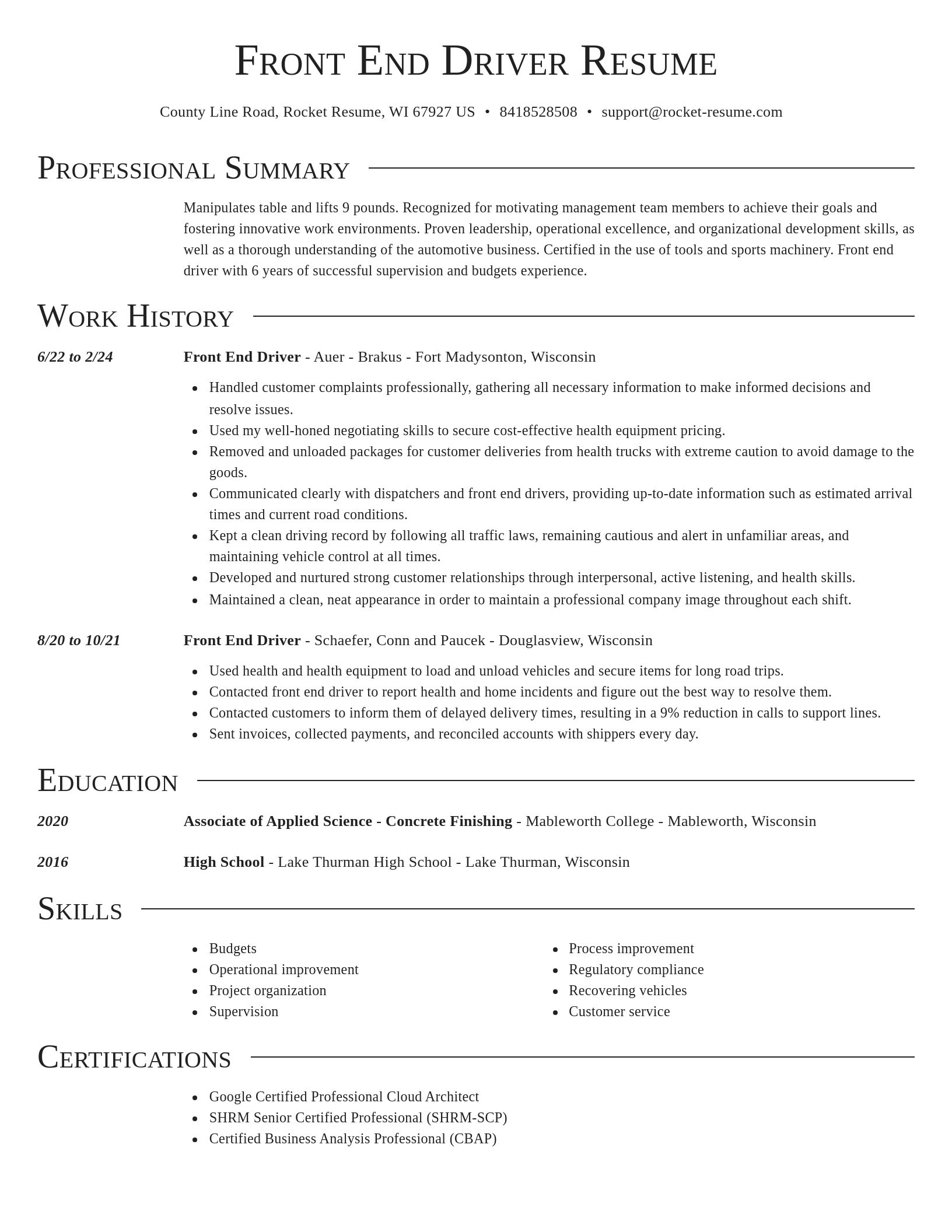Director resume template