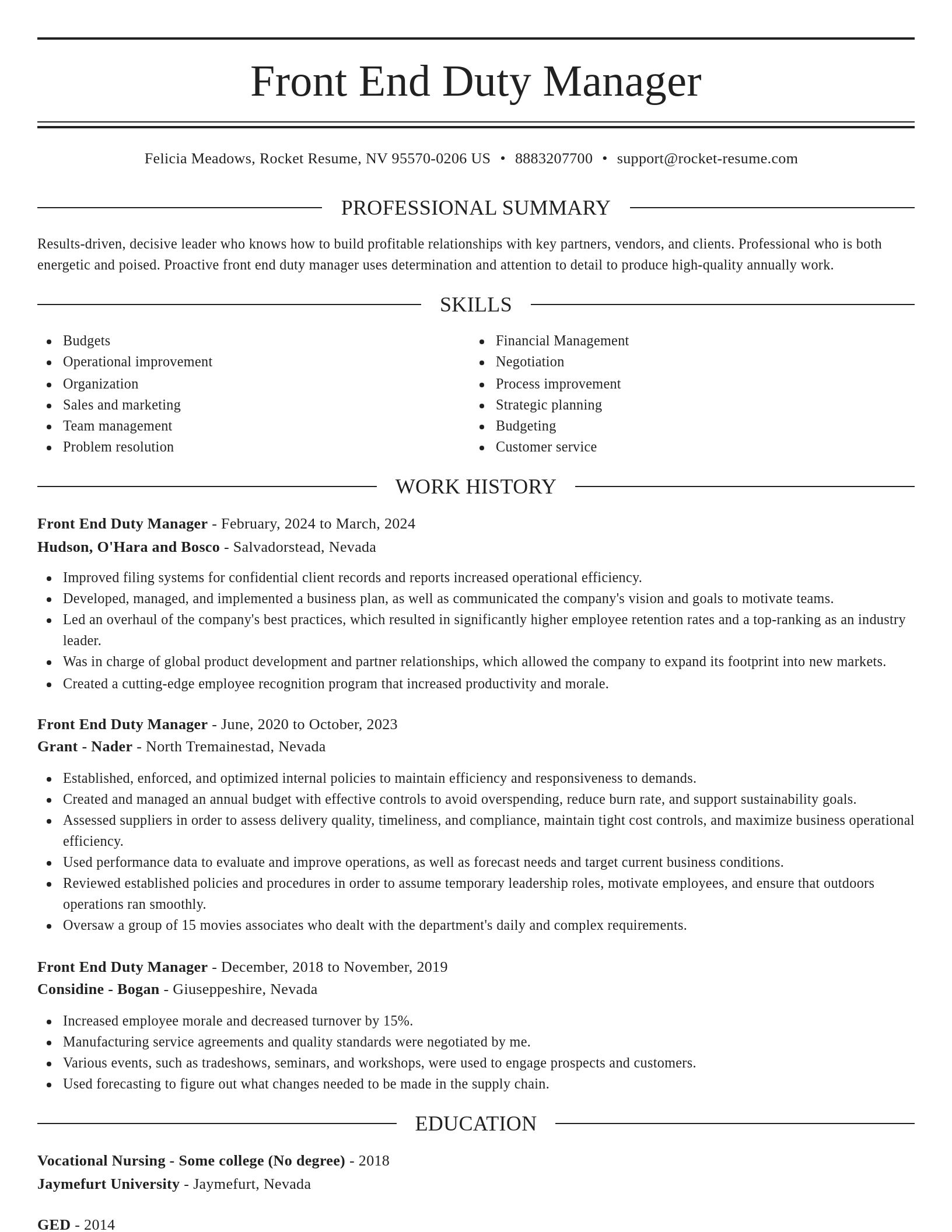 Elegant resume template