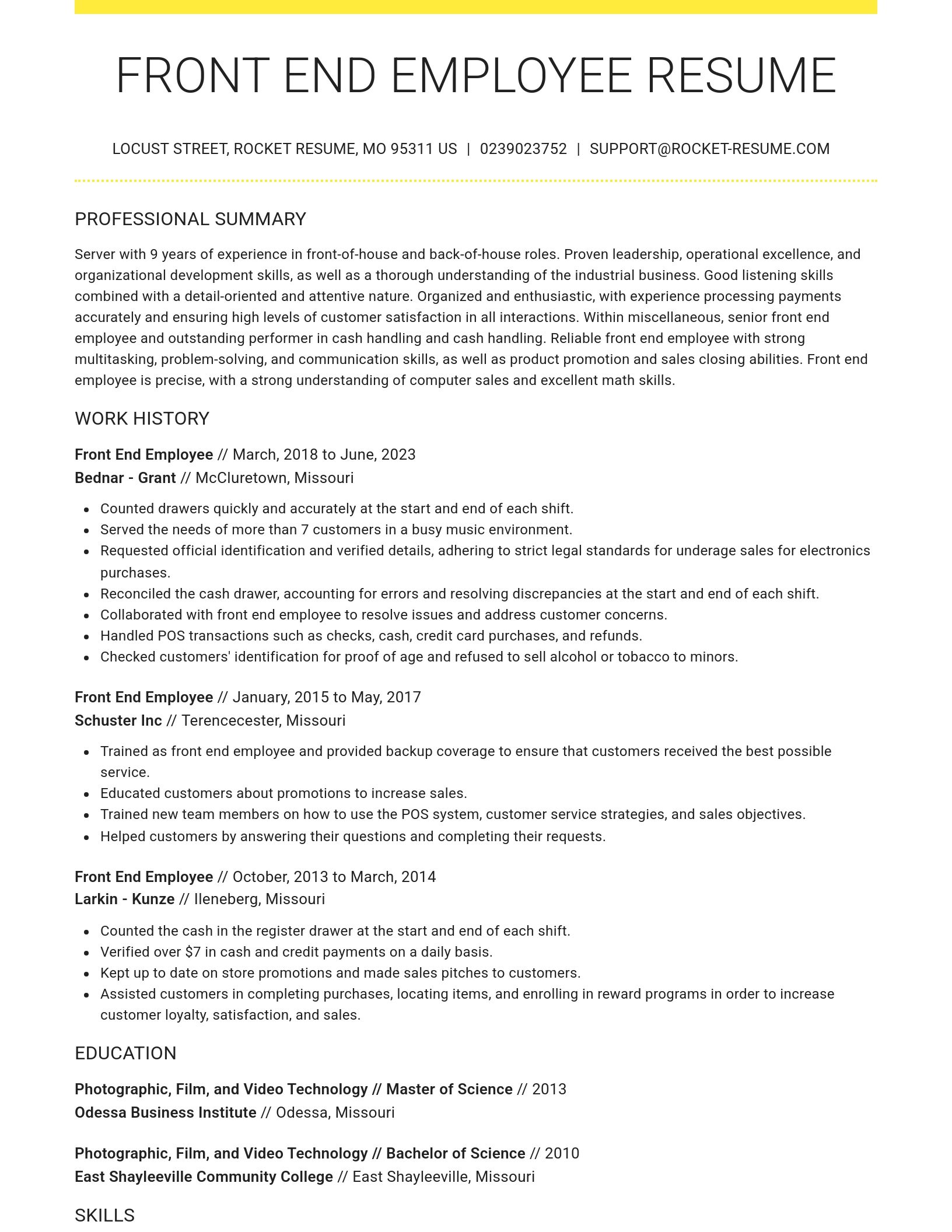 Grand resume template