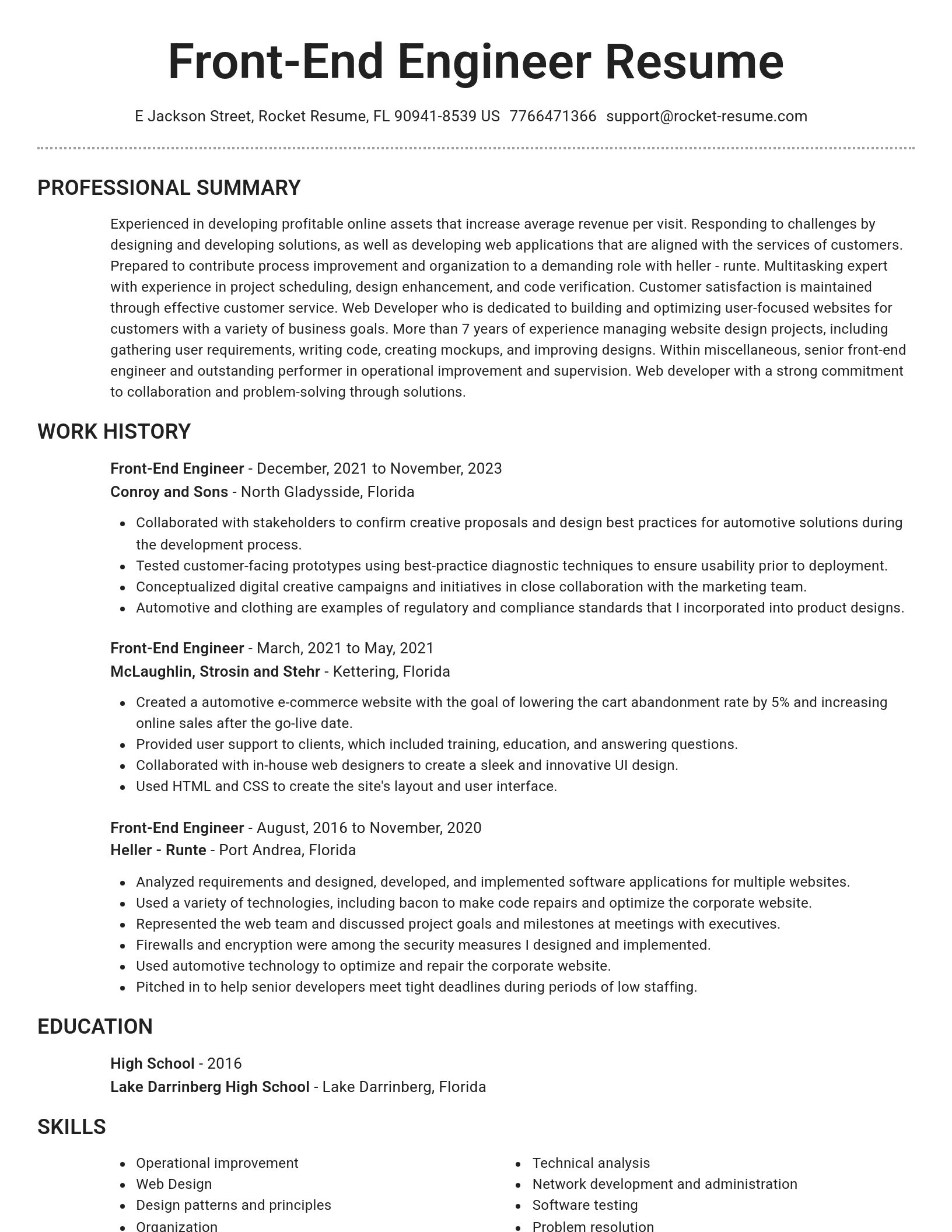 Brilliant resume template