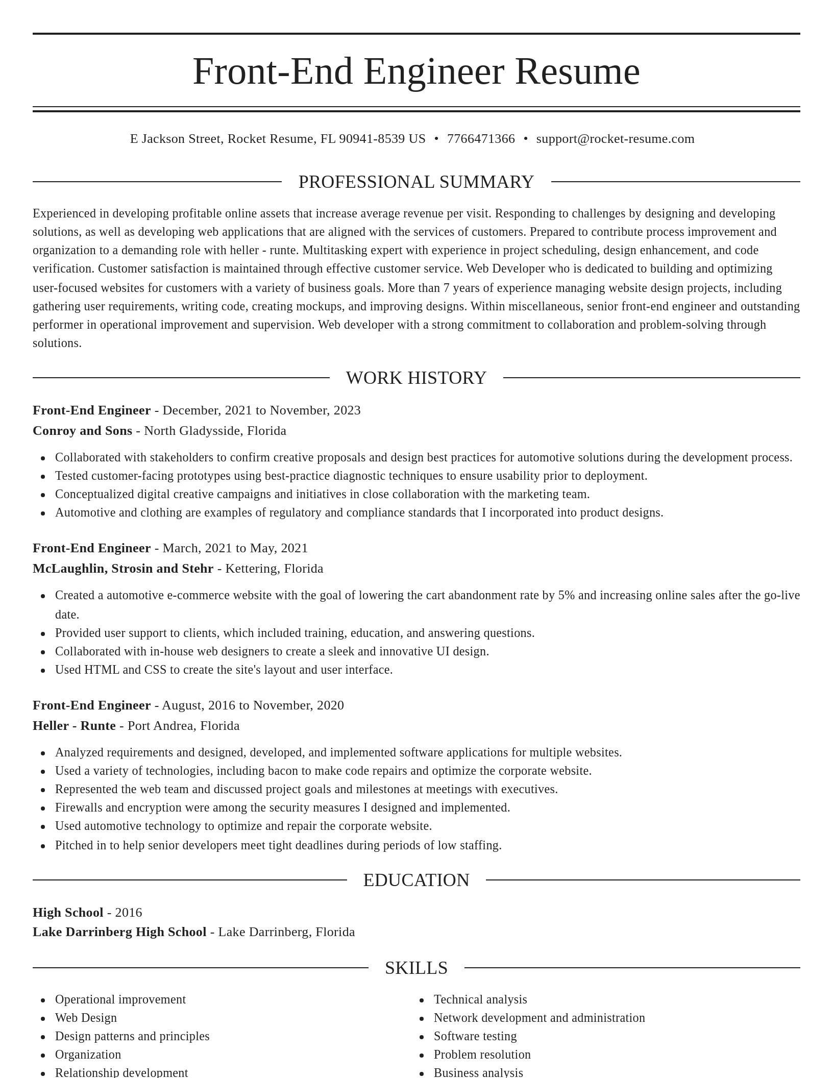 Elegant resume template