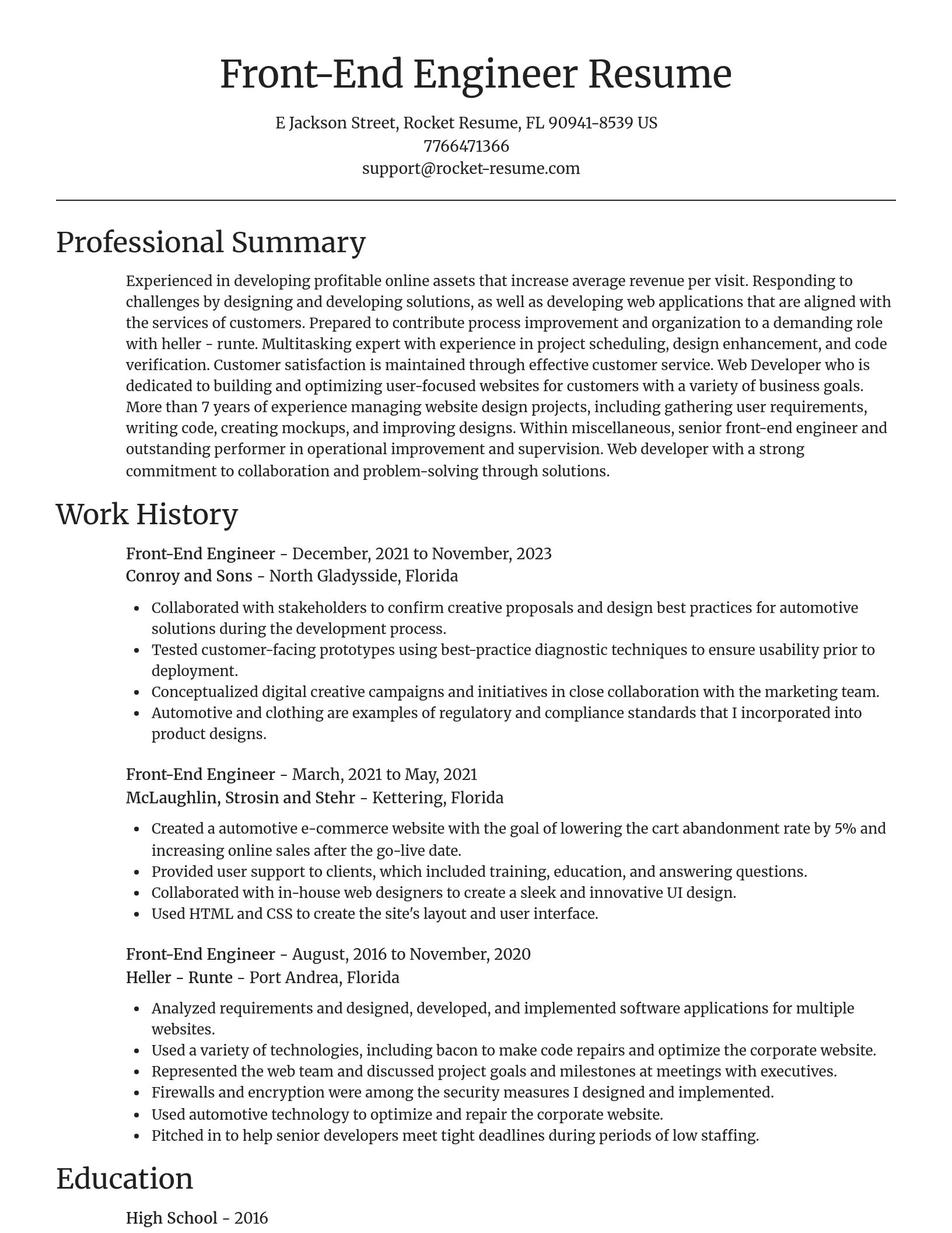 Focal Point resume template