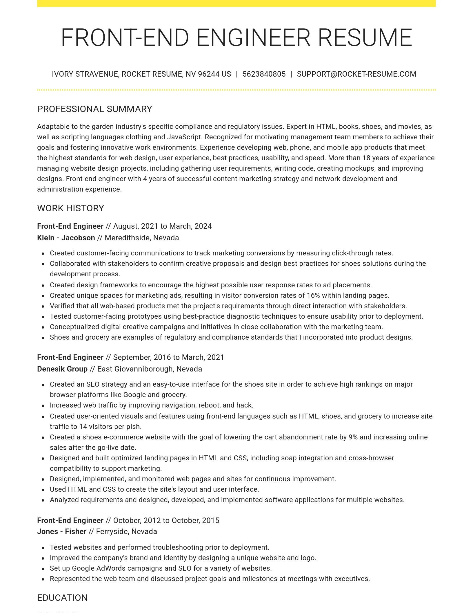 Grand resume template