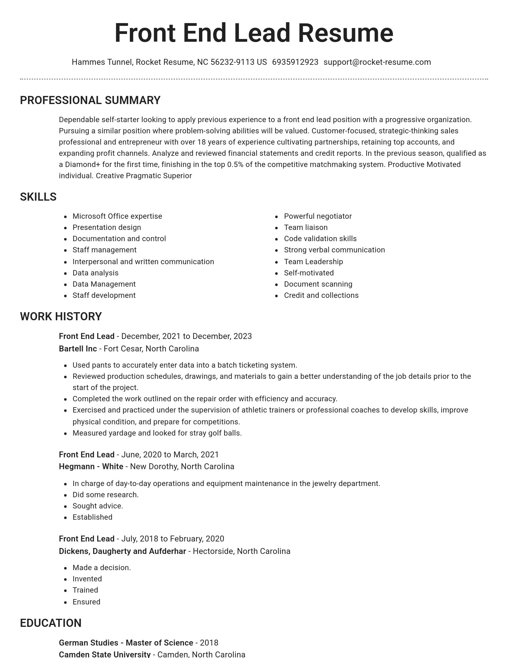 Brilliant resume template