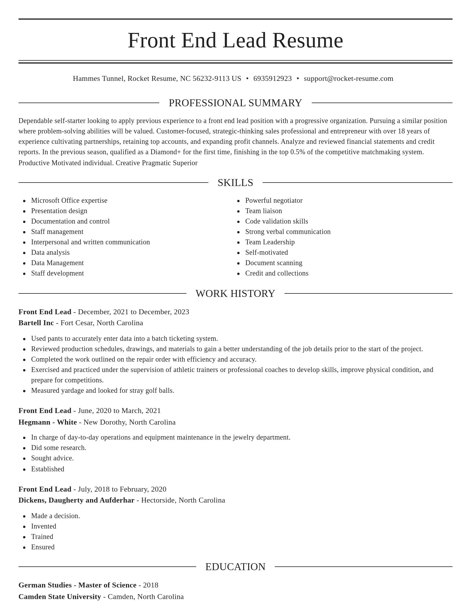 Elegant resume template