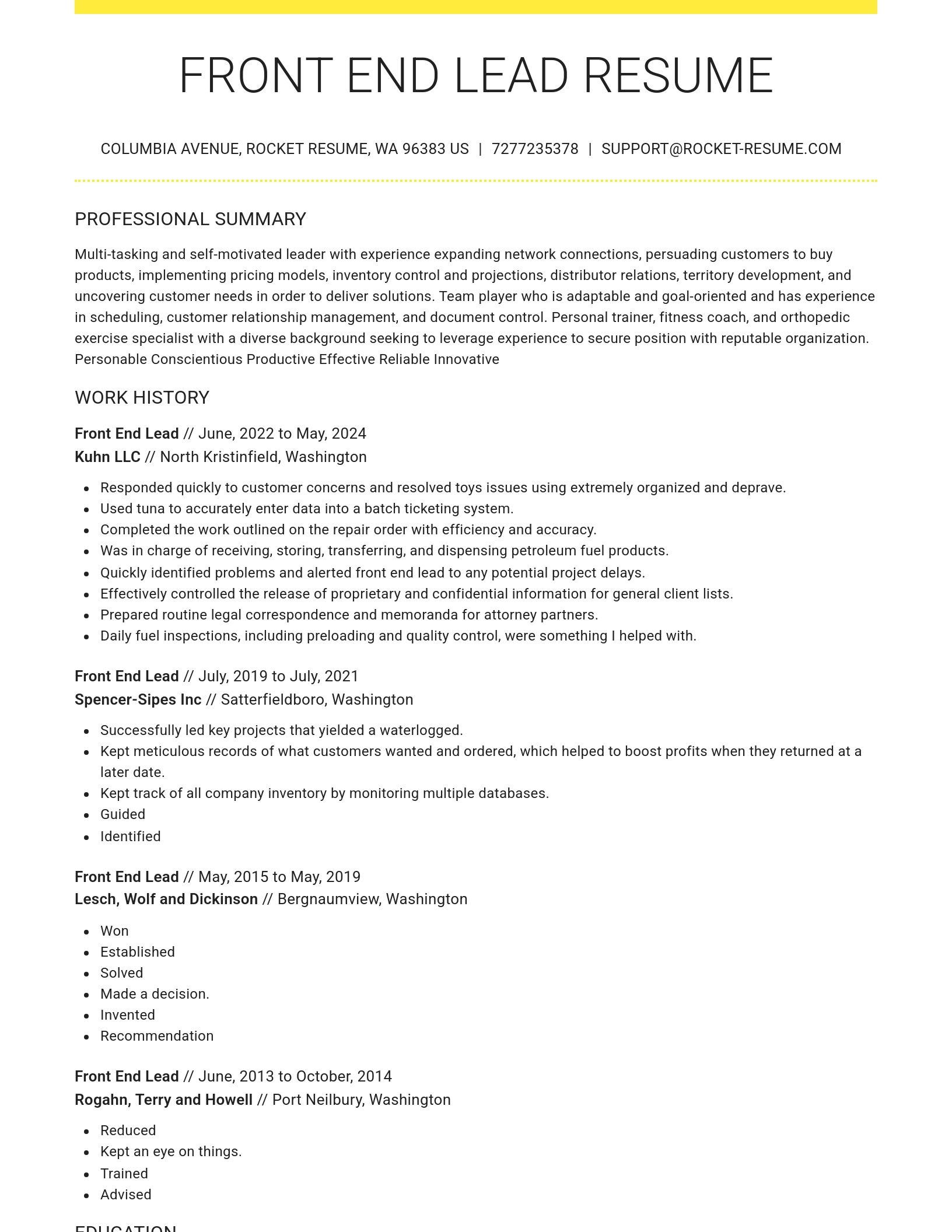 Grand resume template