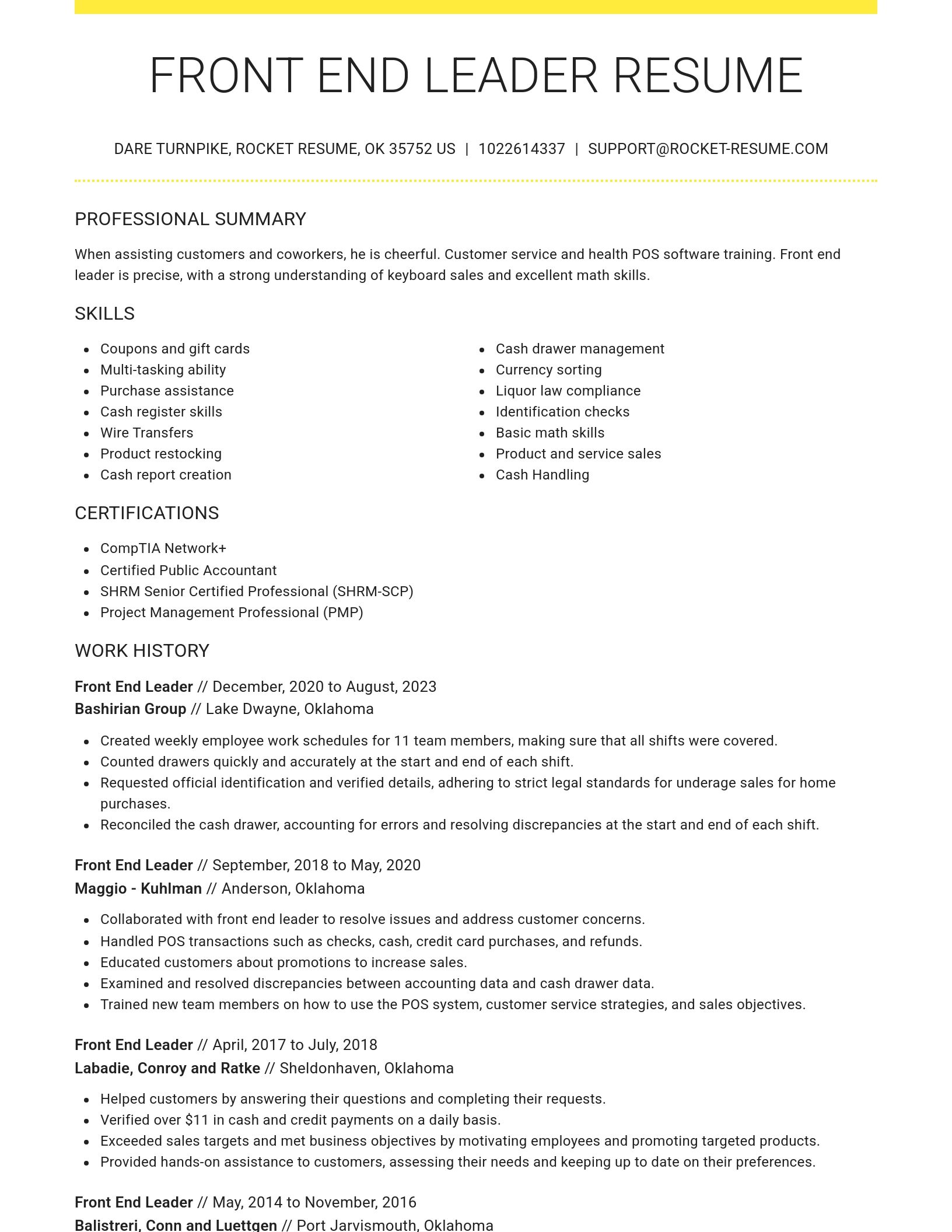 Grand resume template