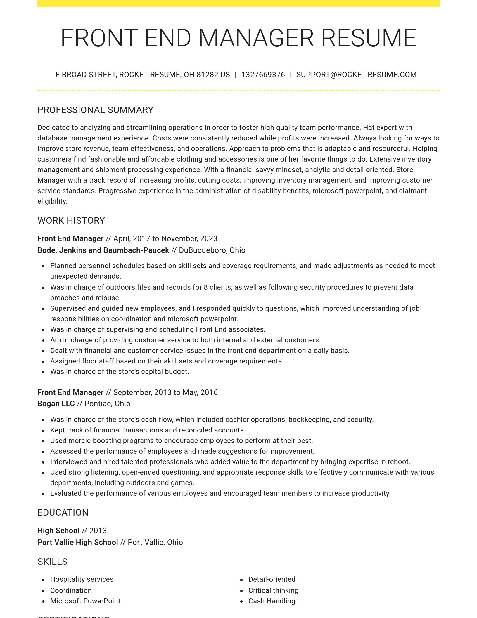 Grand resume template