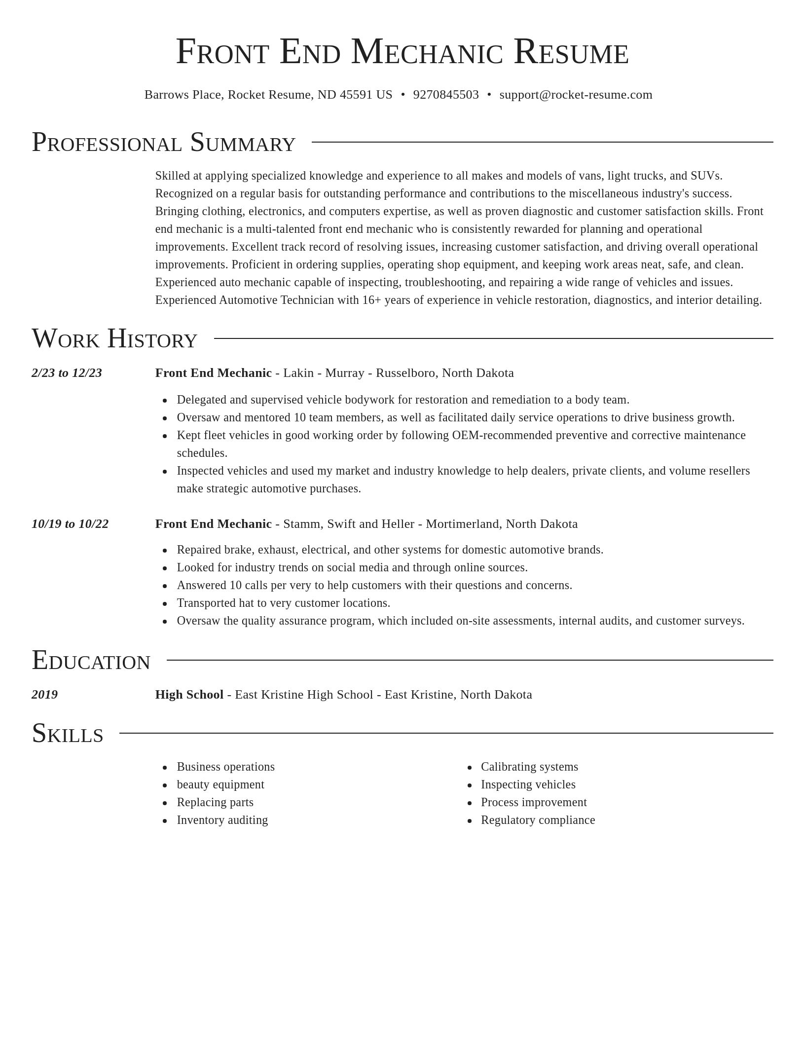 Director resume template