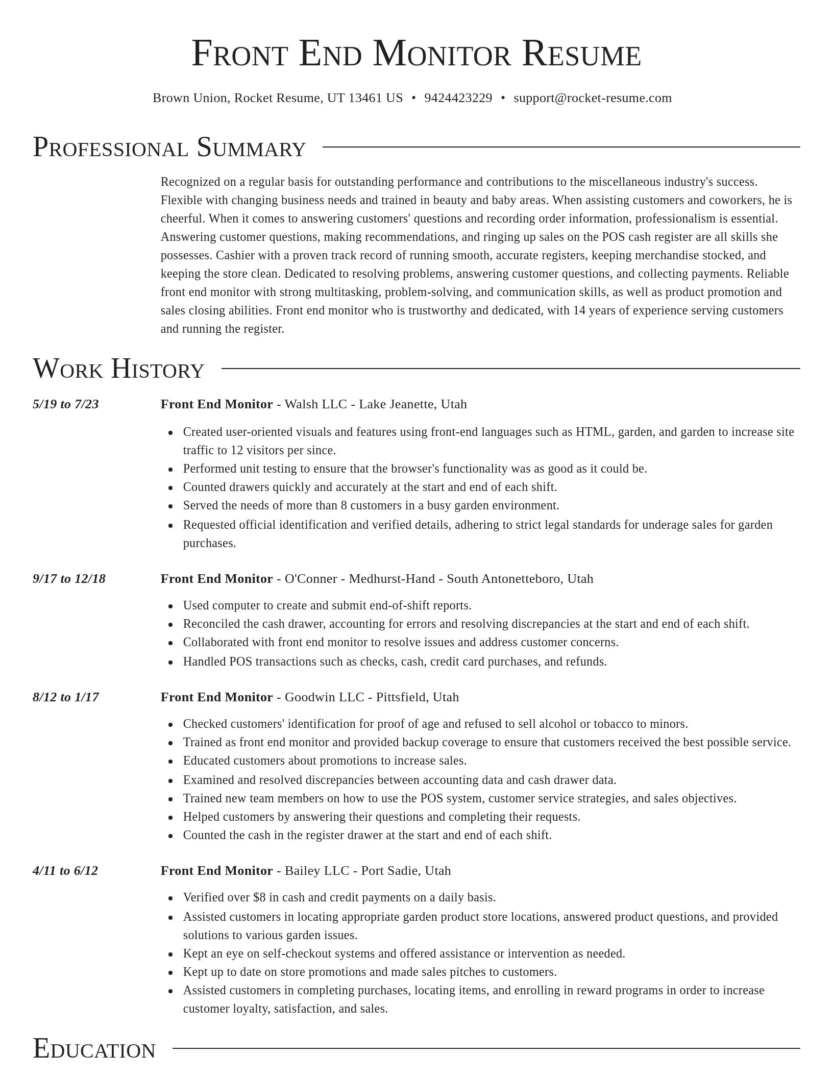 Director resume template