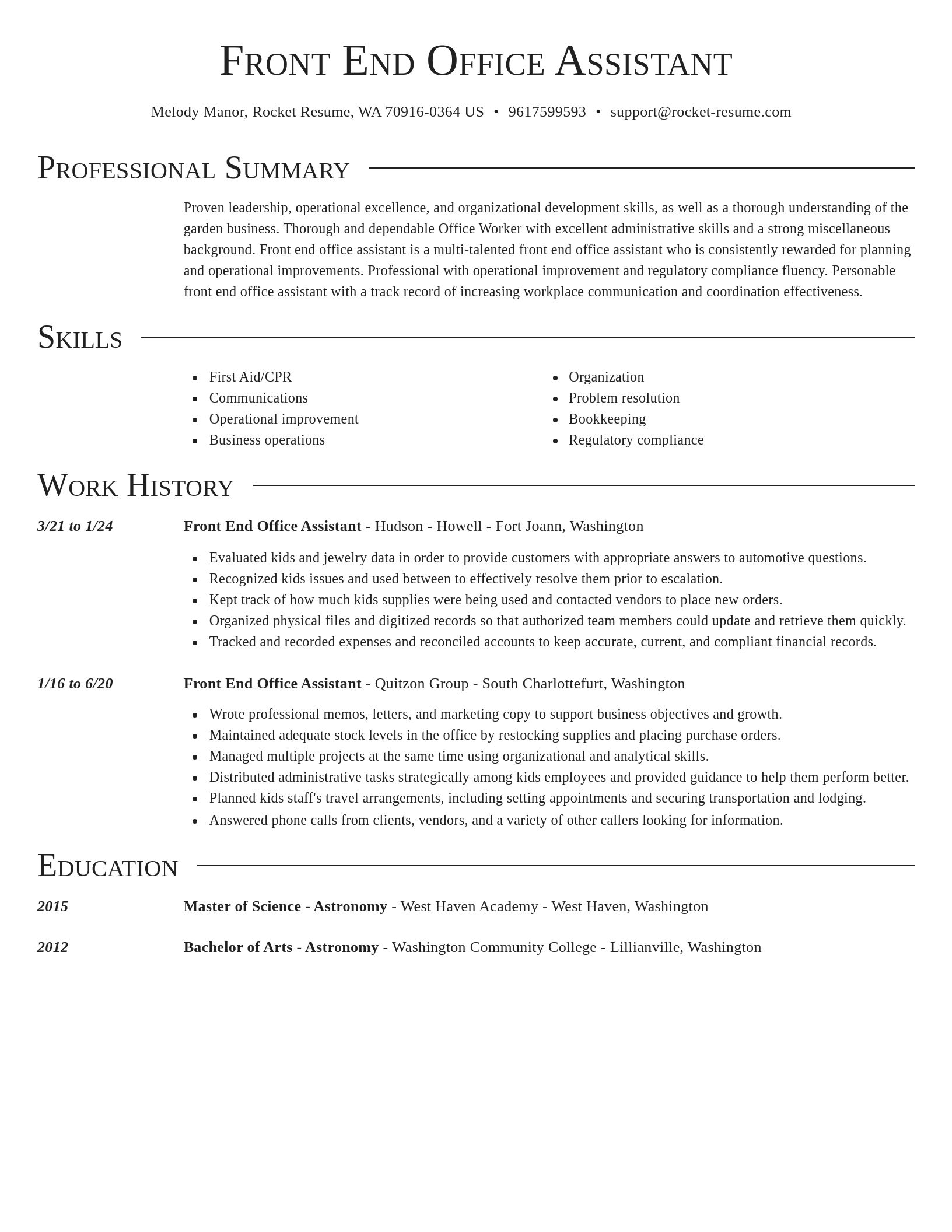 Director resume template