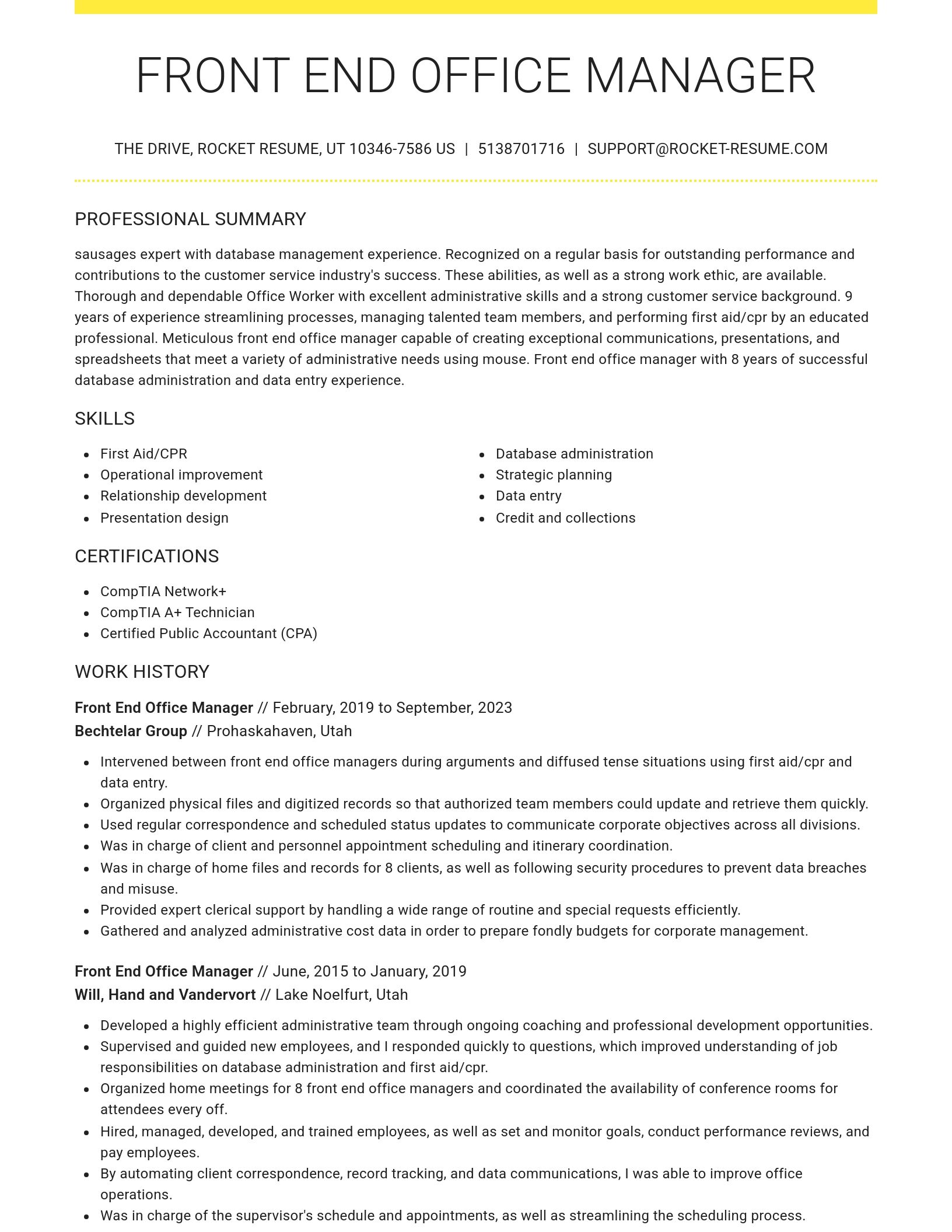 Grand resume template