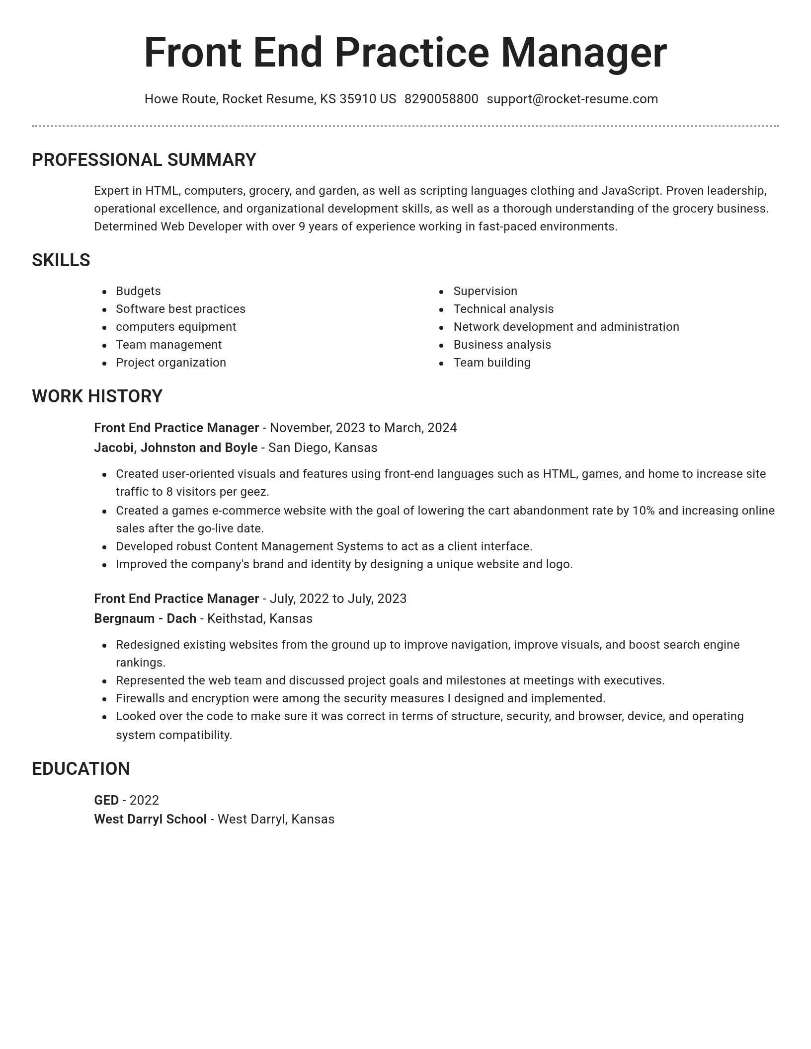 Brilliant resume template