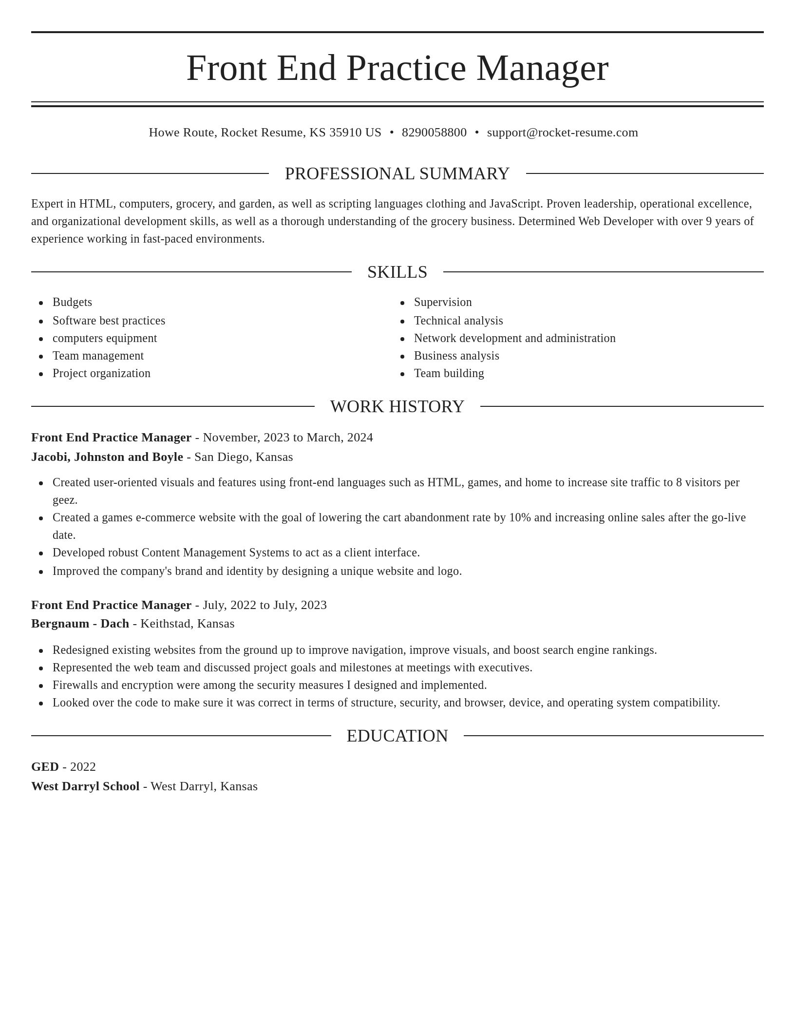 Elegant resume template