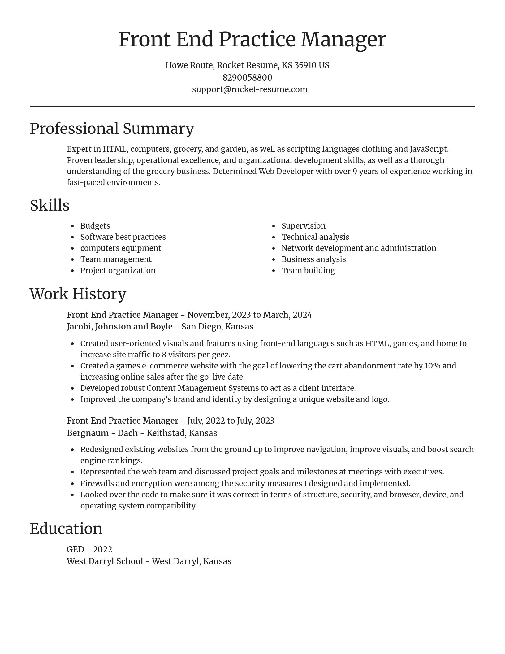 Focal Point resume template