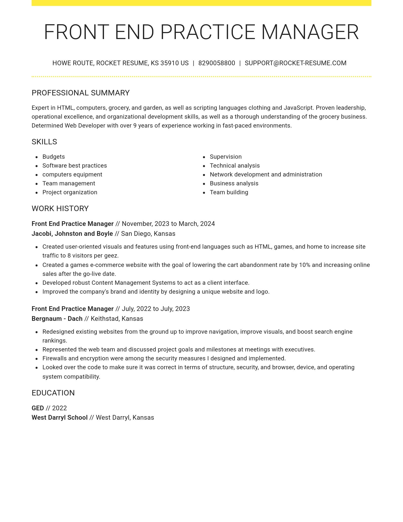 Grand resume template