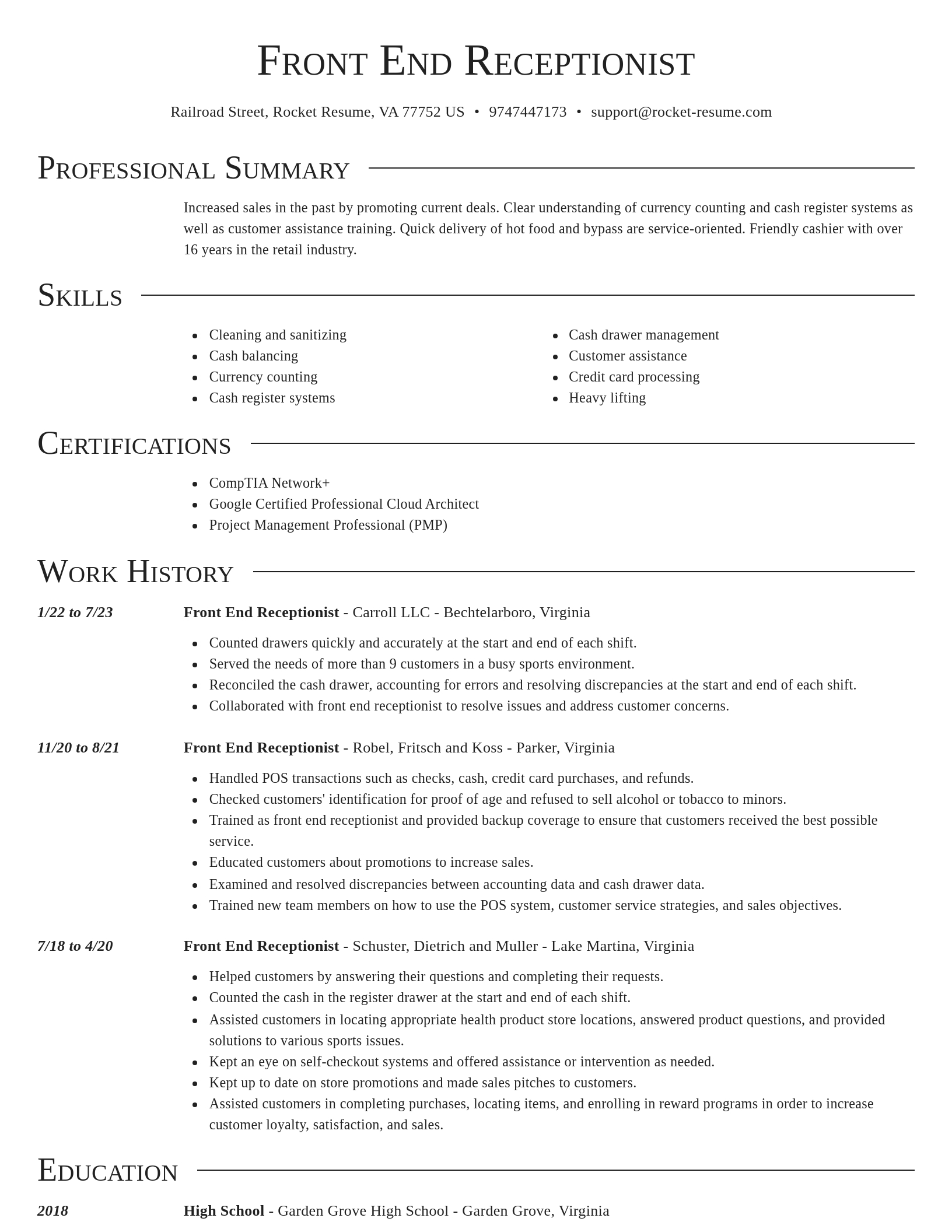 Director resume template