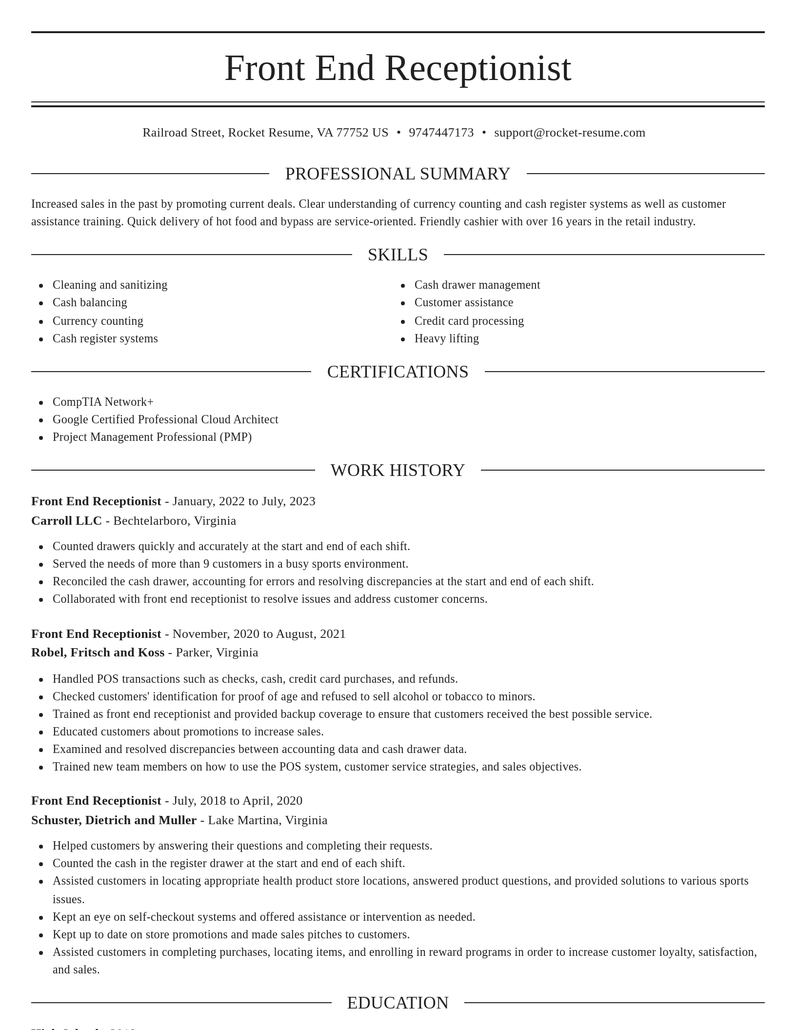Elegant resume template