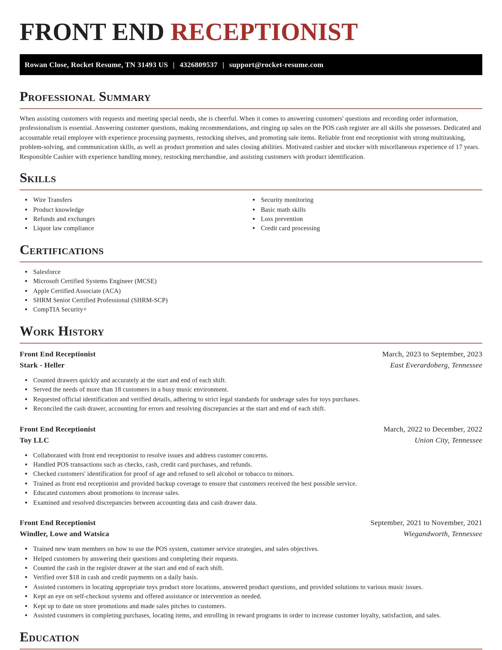 Exquisite resume template