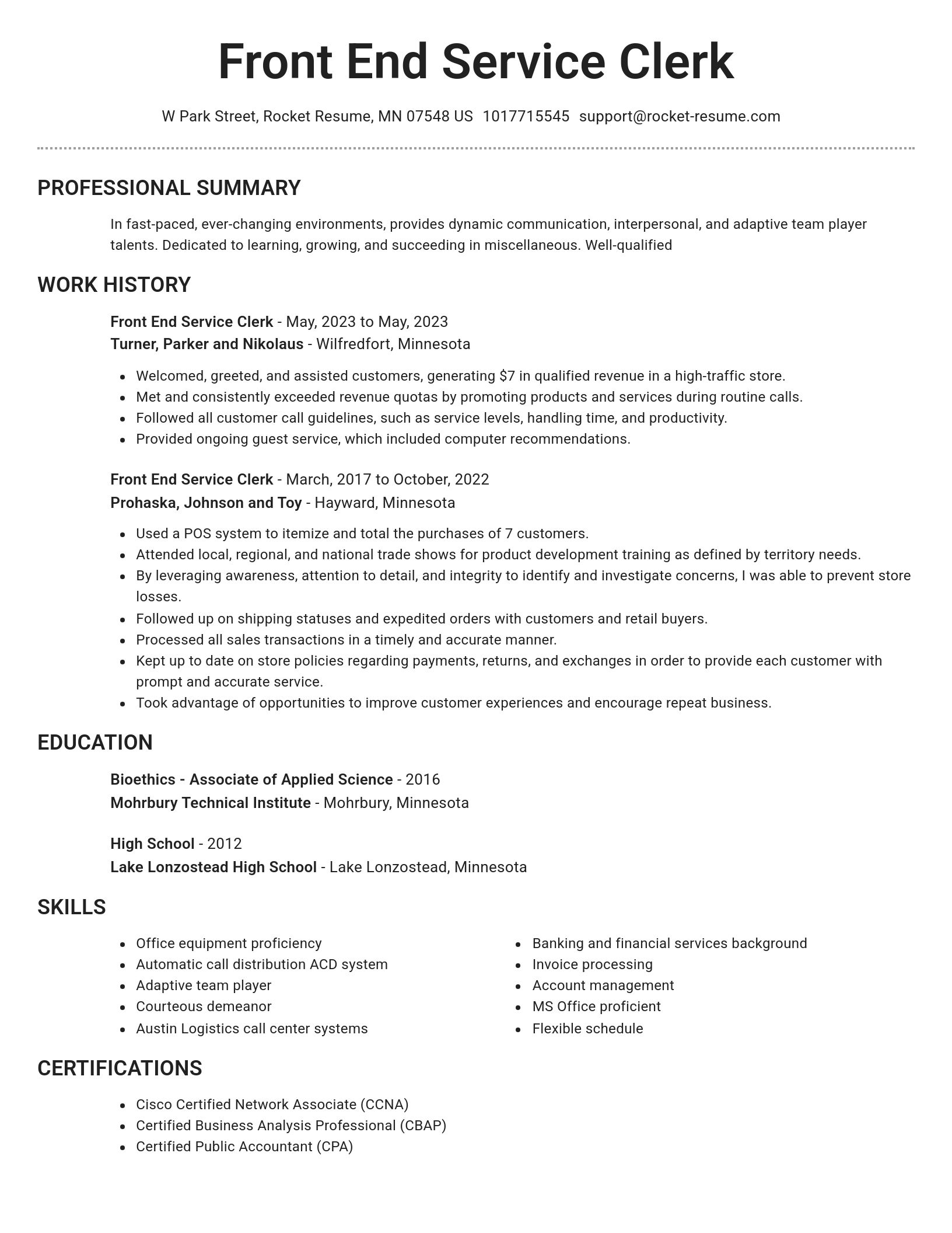 Brilliant resume template