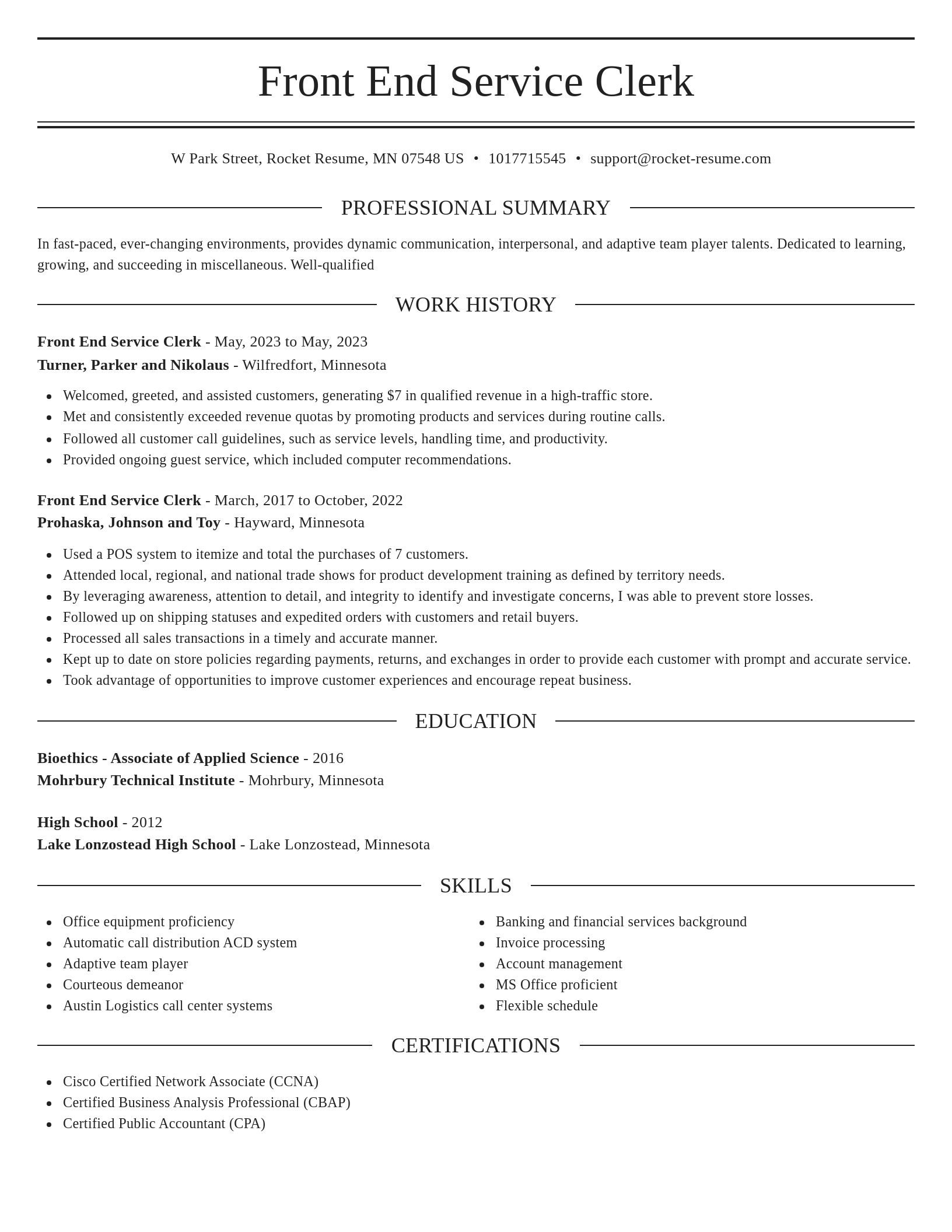 Elegant resume template