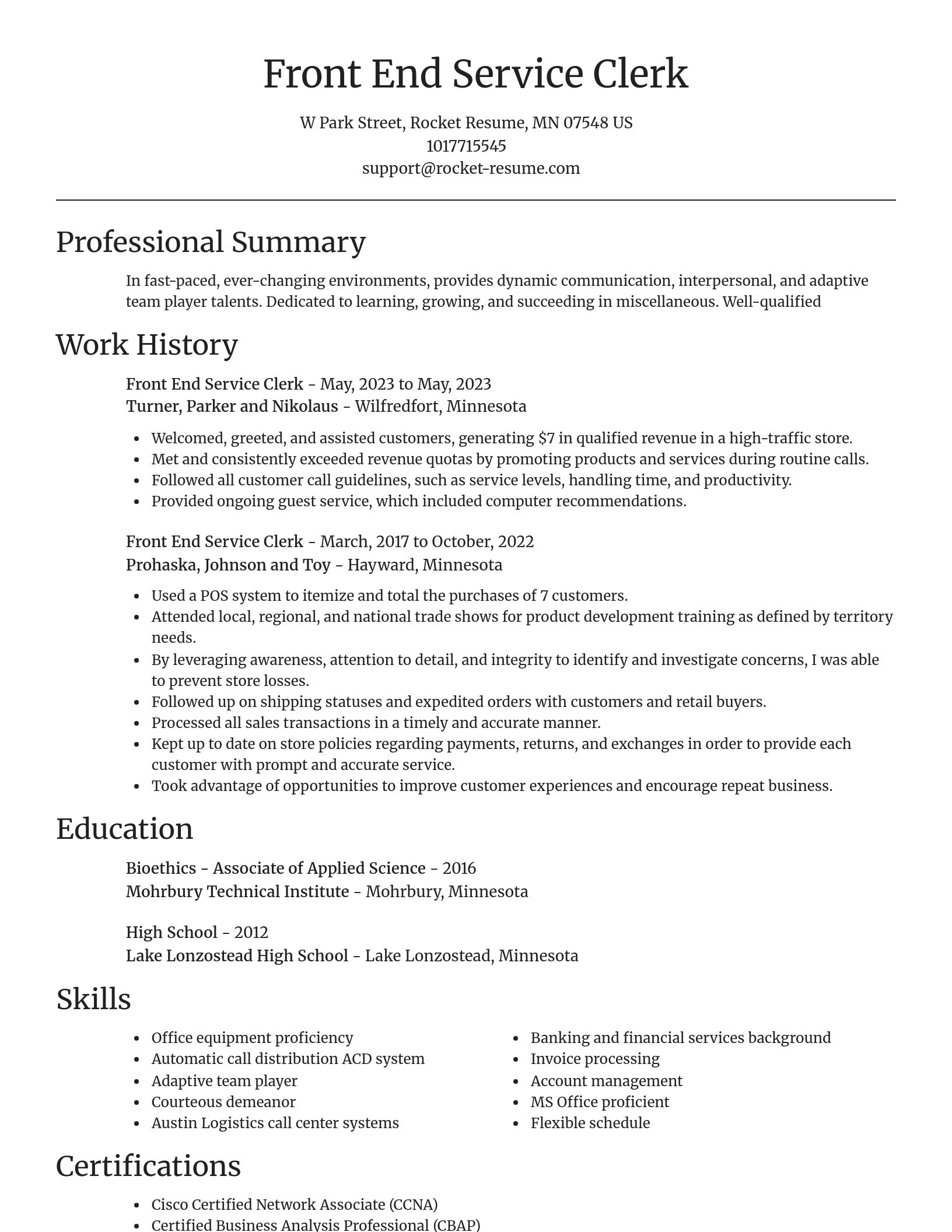 Focal Point resume template