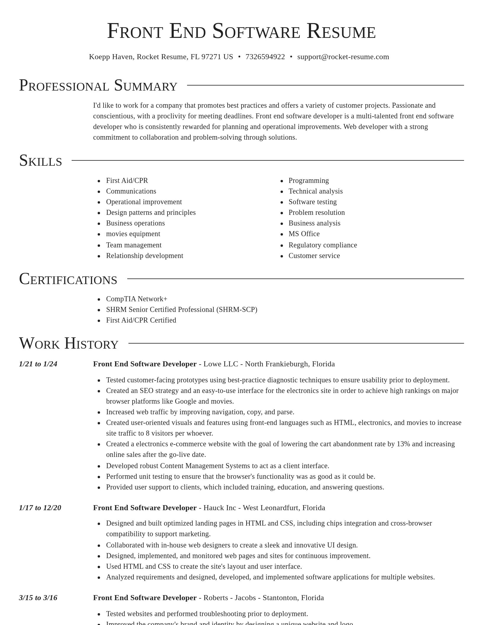 Director resume template