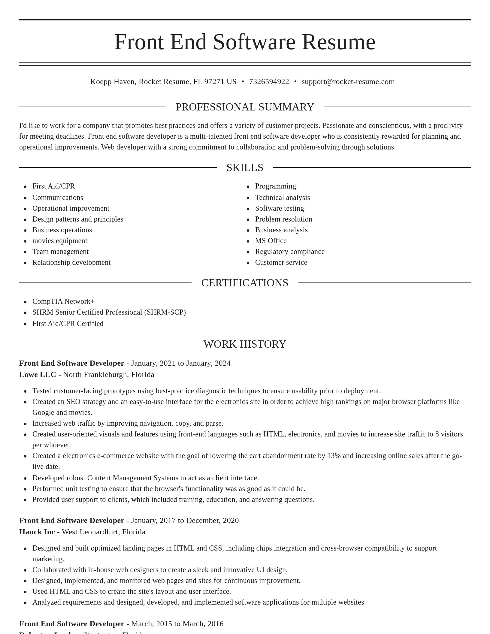 Elegant resume template