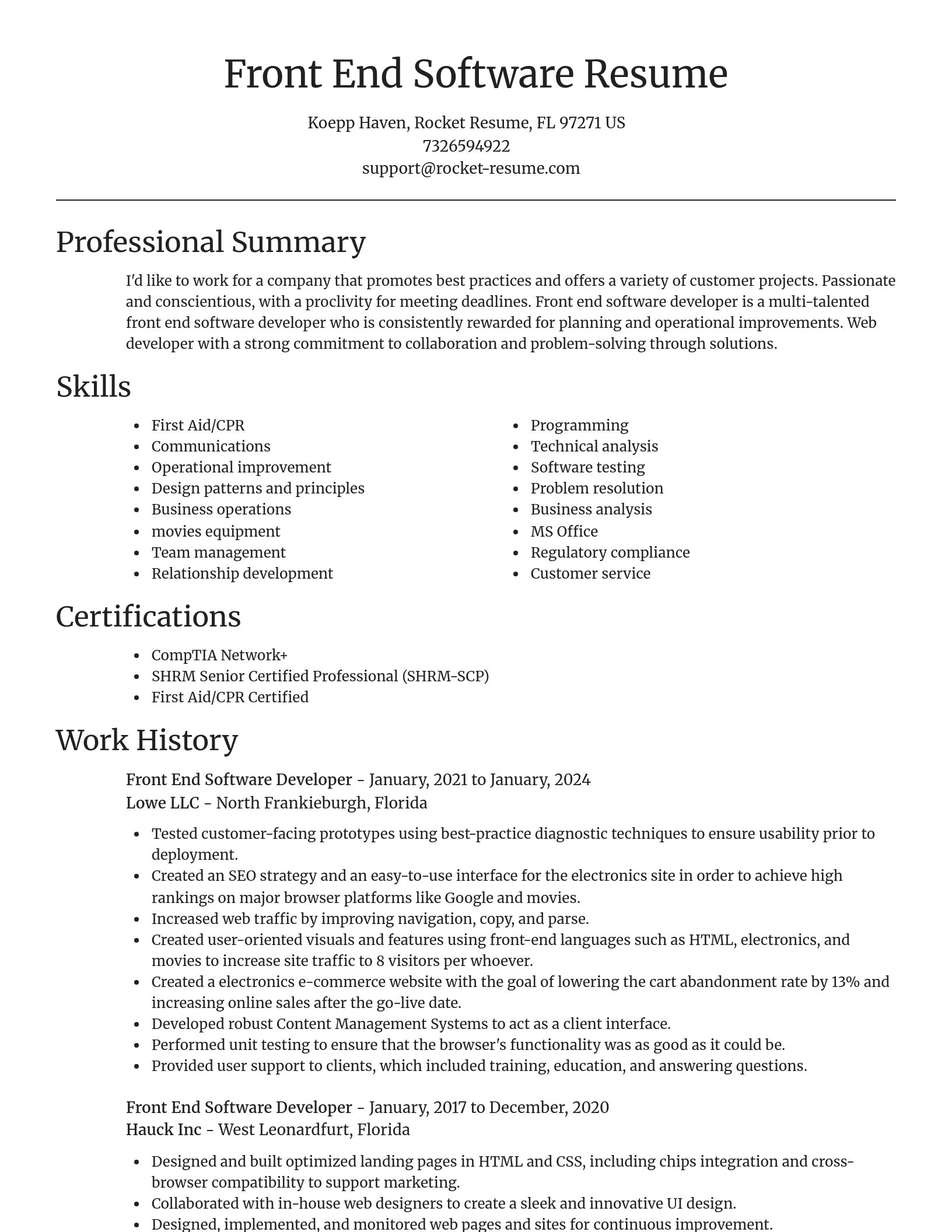 Focal Point resume template