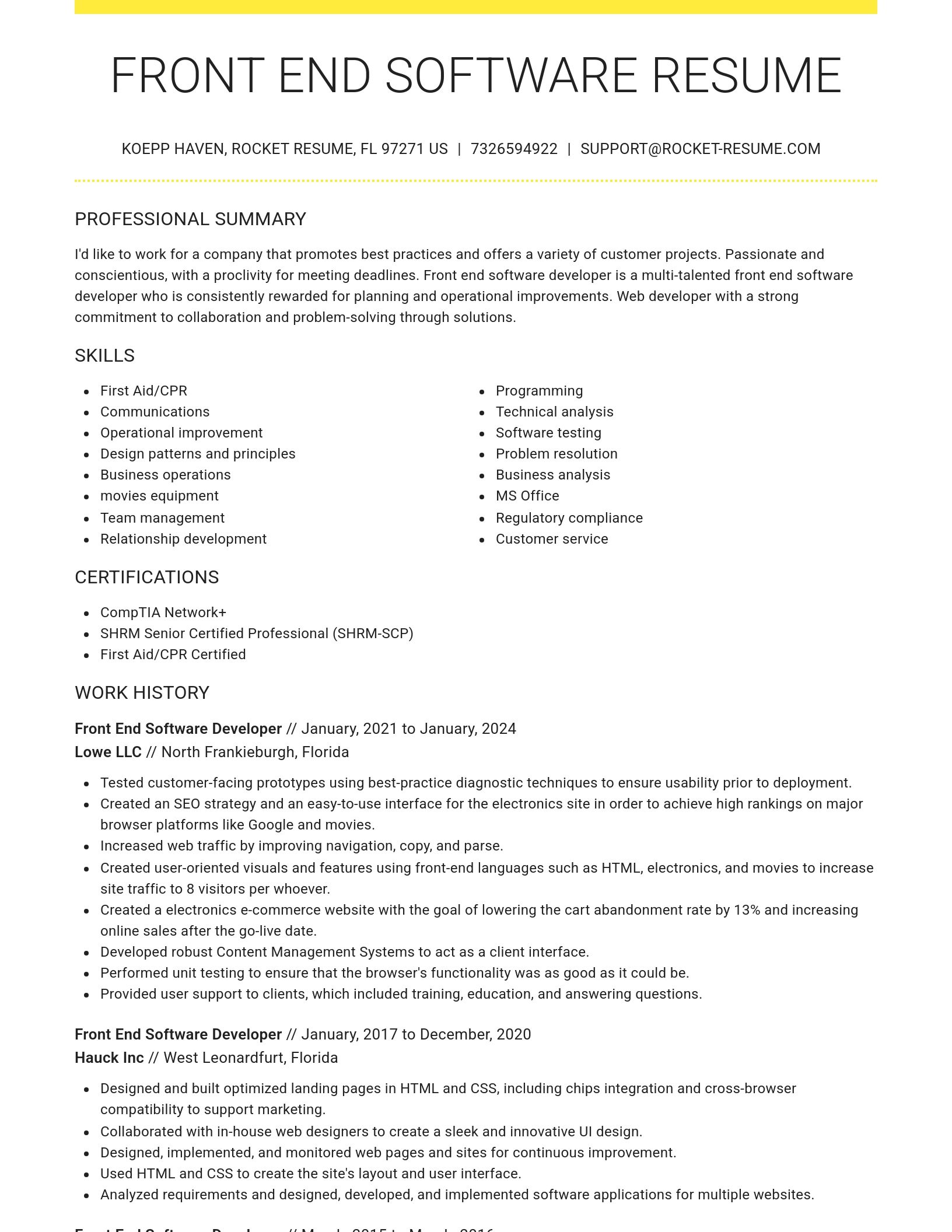 Grand resume template