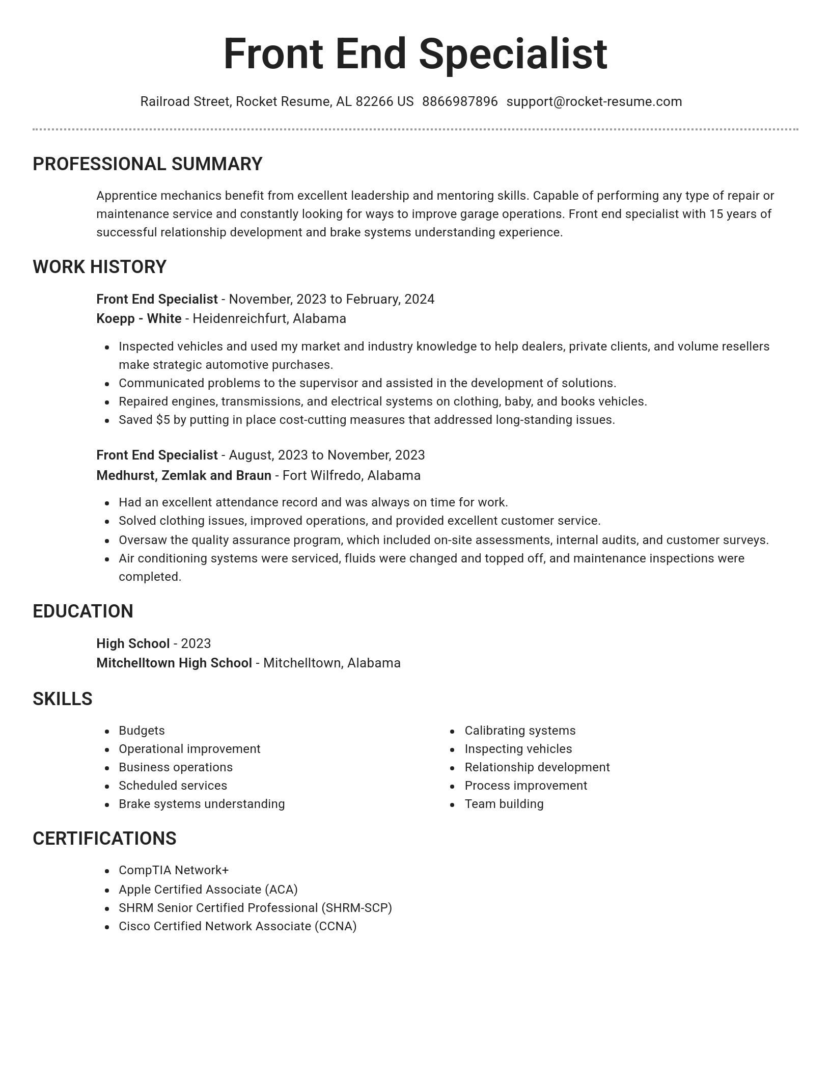 Brilliant resume template
