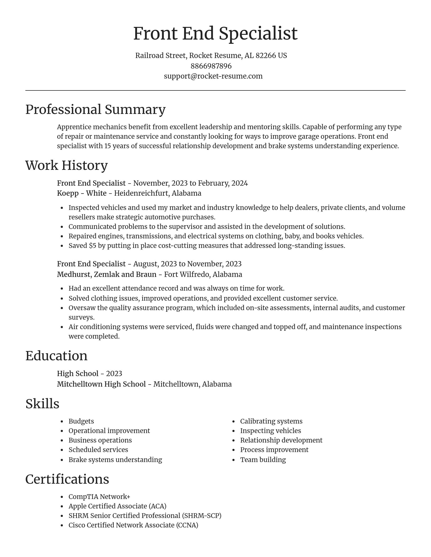 Focal Point resume template