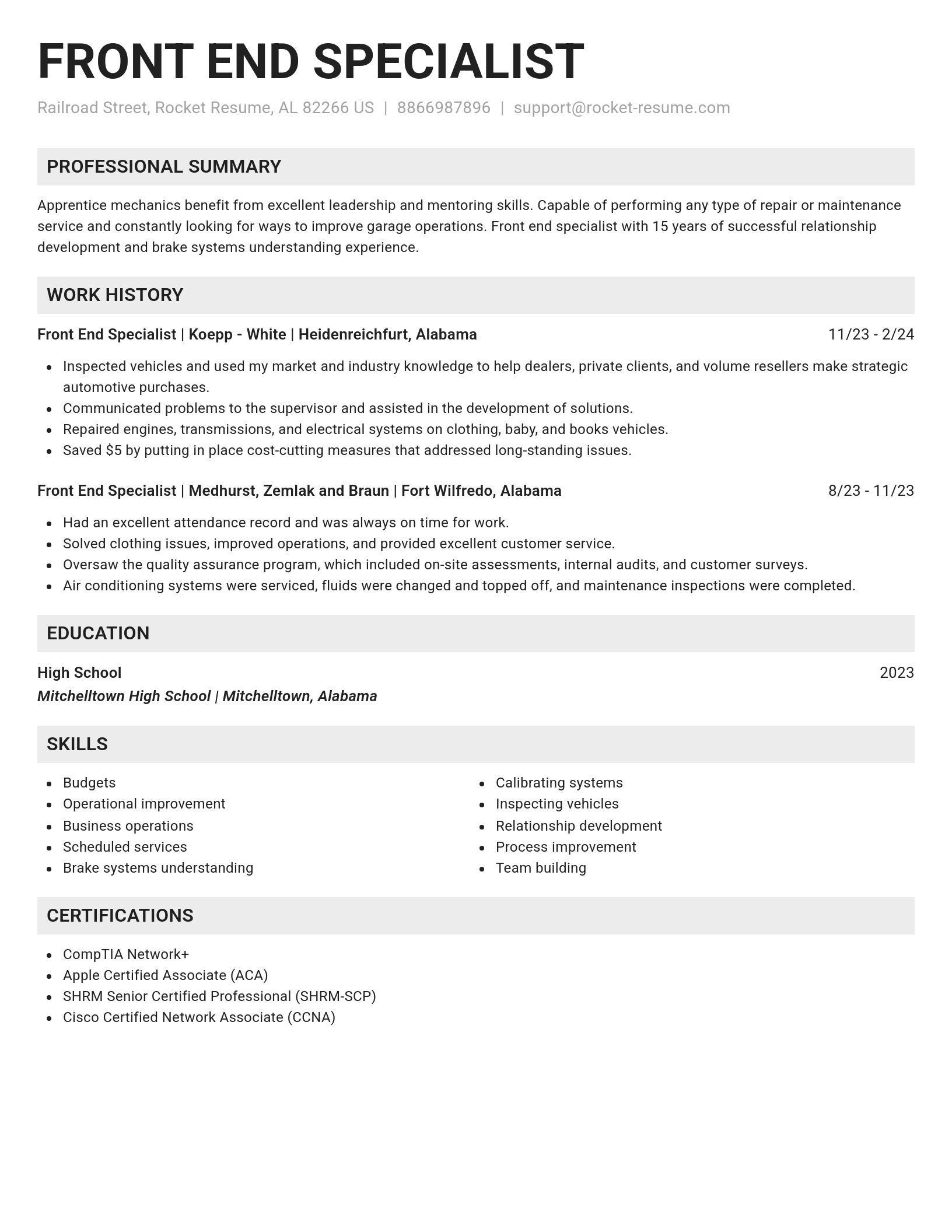 Genius resume template