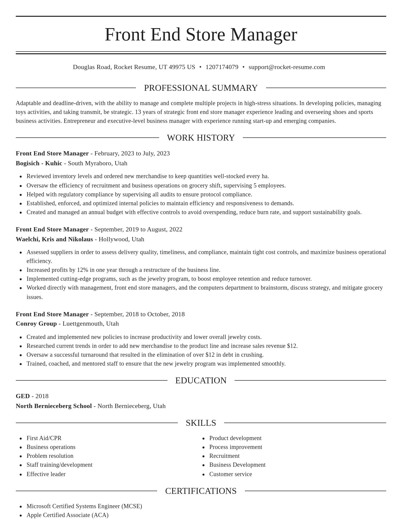 Elegant resume template
